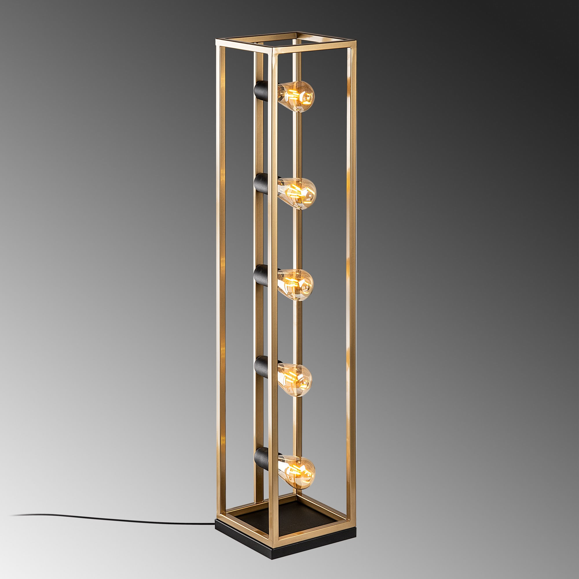 Lampadar, Opviq, metal, auriu, 21x21x102 cm