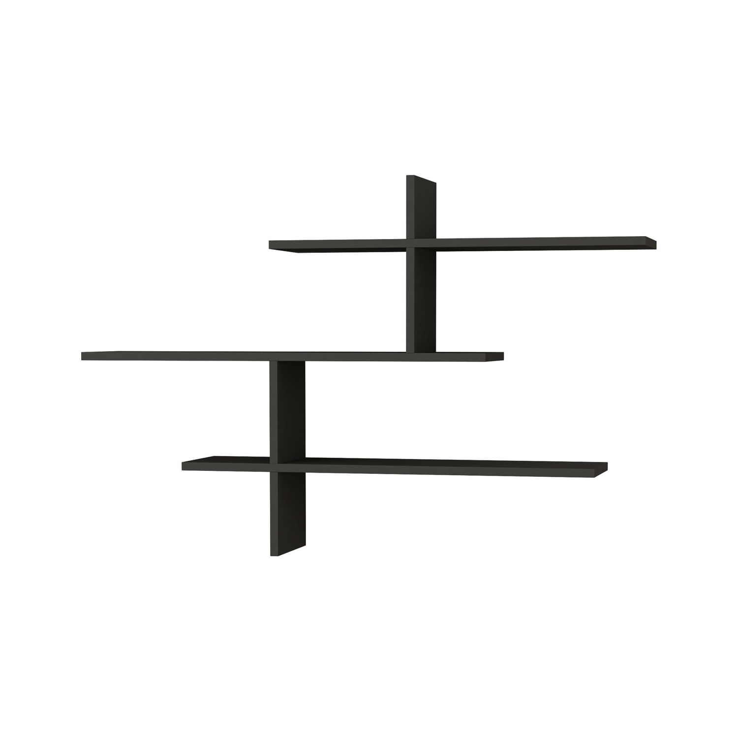 Etajera de perete, Hanah Home, pal melaminat, antracit, 123x80.5x22 cm - 2 | YEO
