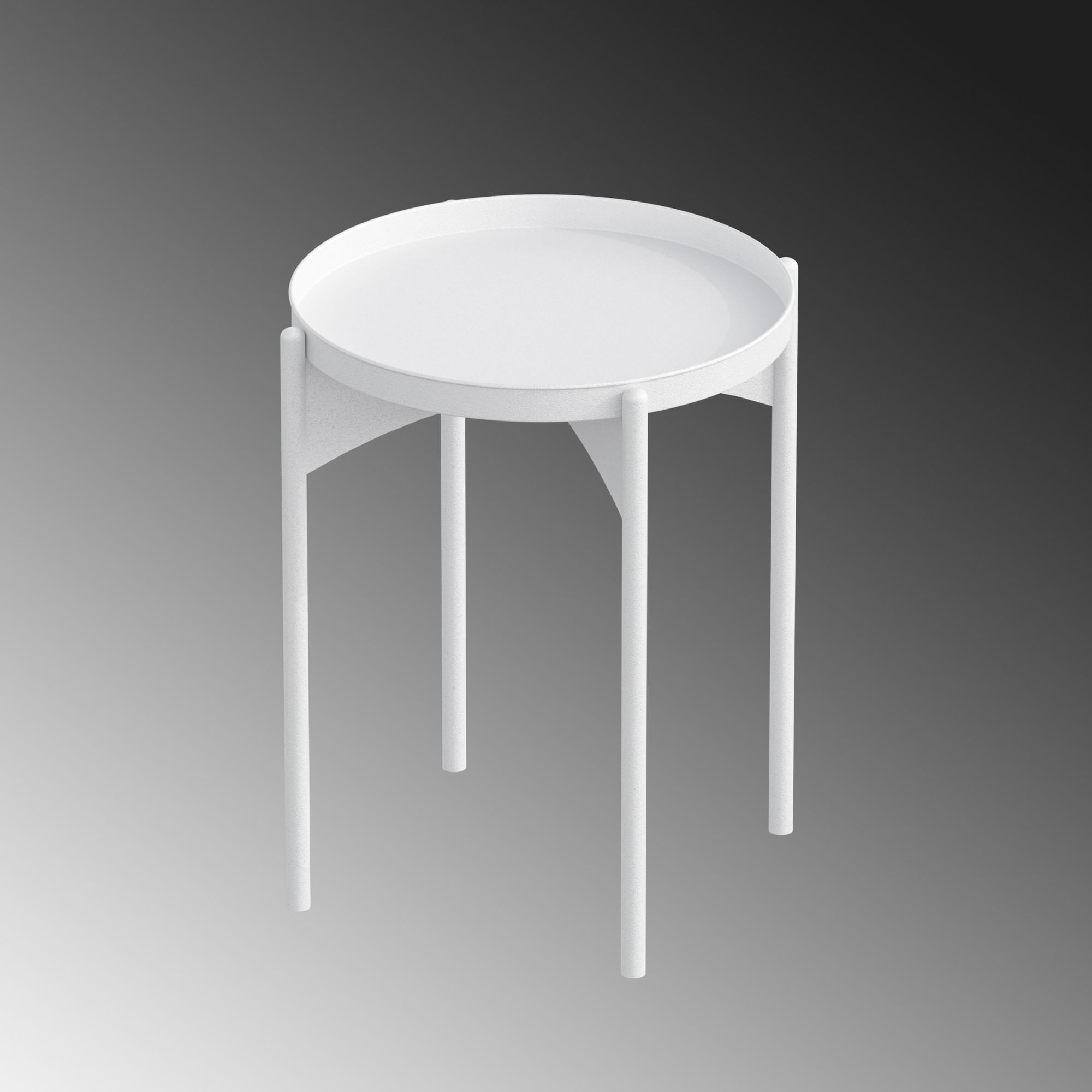 Masuta de cafea, Hanah Home, metal, alb, 44x44x57 cm — imaginea 3