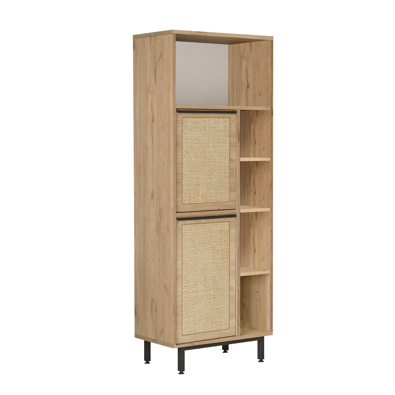 Dulap de bucatarie, Hanah Home, pal melaminat, nuc stejar, 60x35.5x149.6 cm — imaginea 2