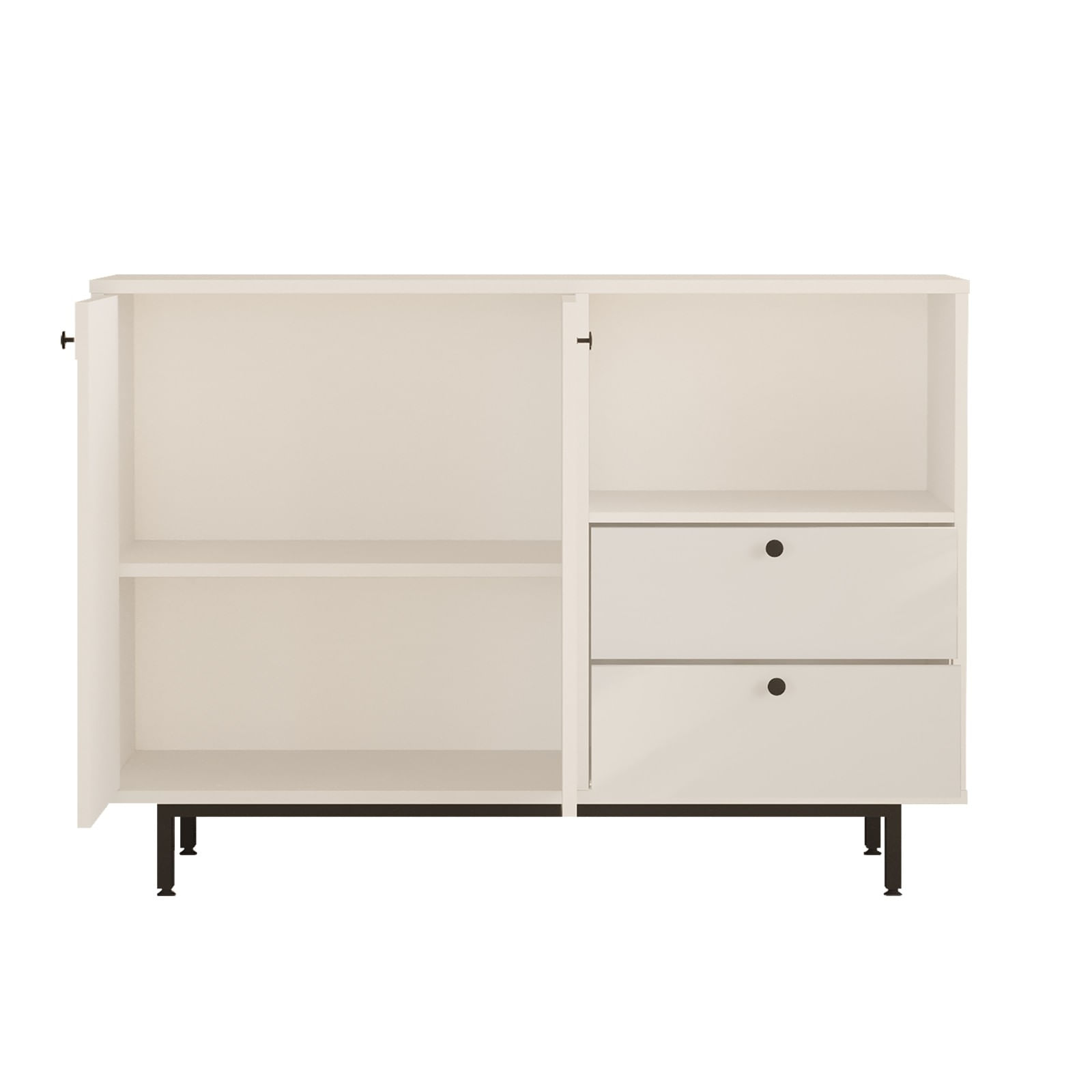 Dulap multifunctional, Hanah Home, pal melaminat, alb, 88x35,5x85 cm — imaginea 2