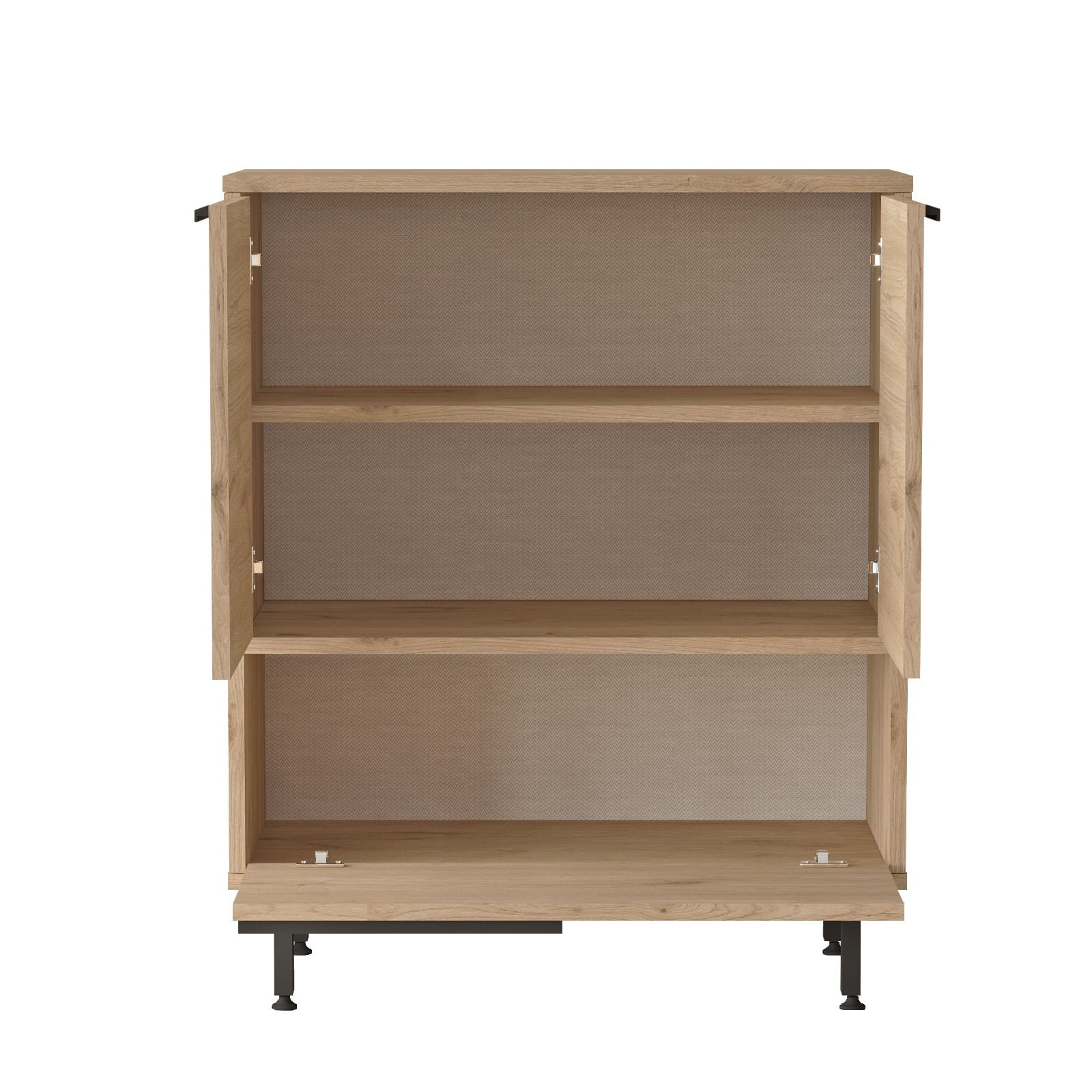 Dulap de bucatarie, Hanah Home, PAL melaminat, nuc, 74.8x35.5x90.4 cm — imaginea 3