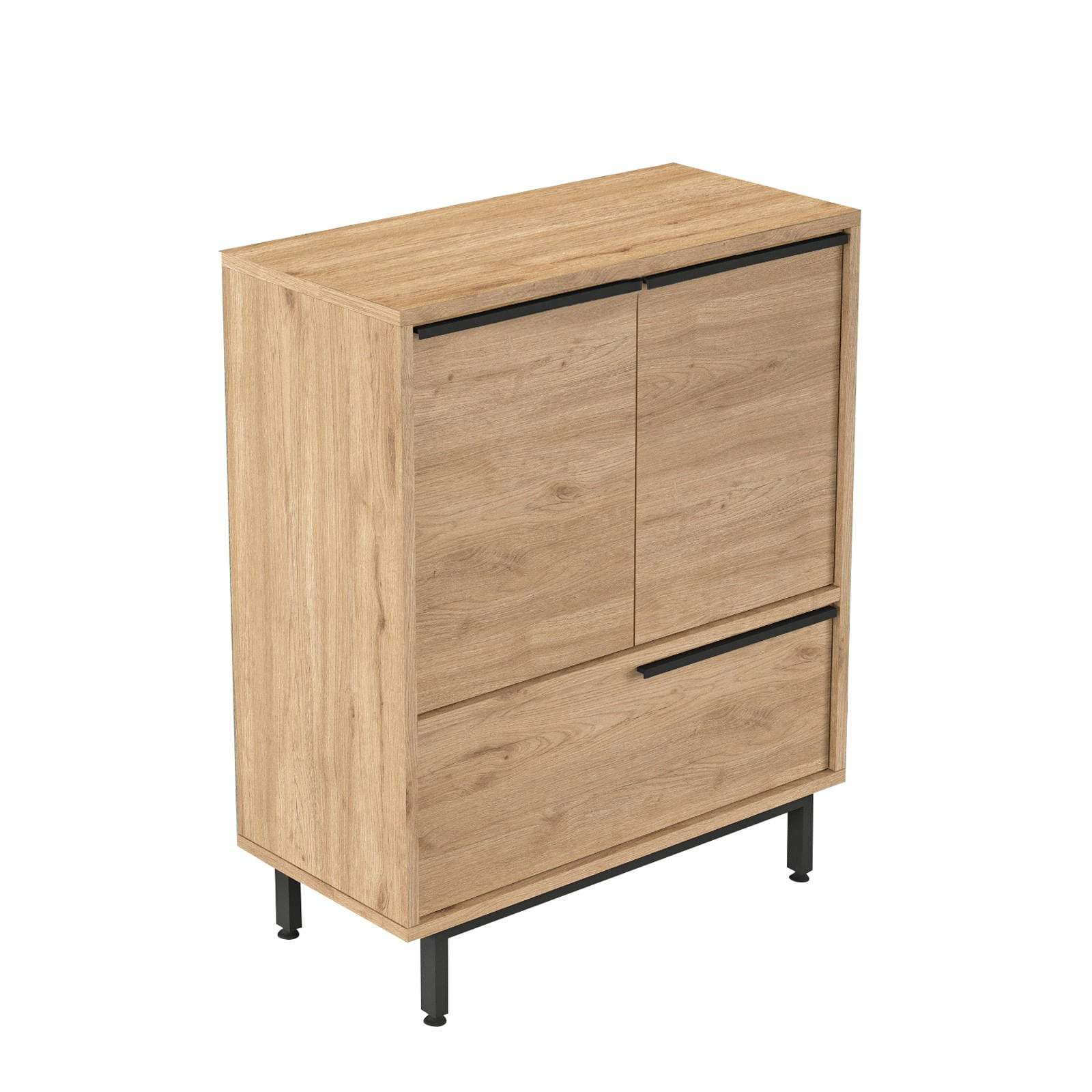 Dulap de bucatarie, Hanah Home, PAL melaminat, nuc, 74.8x35.5x90.4 cm — imaginea 4