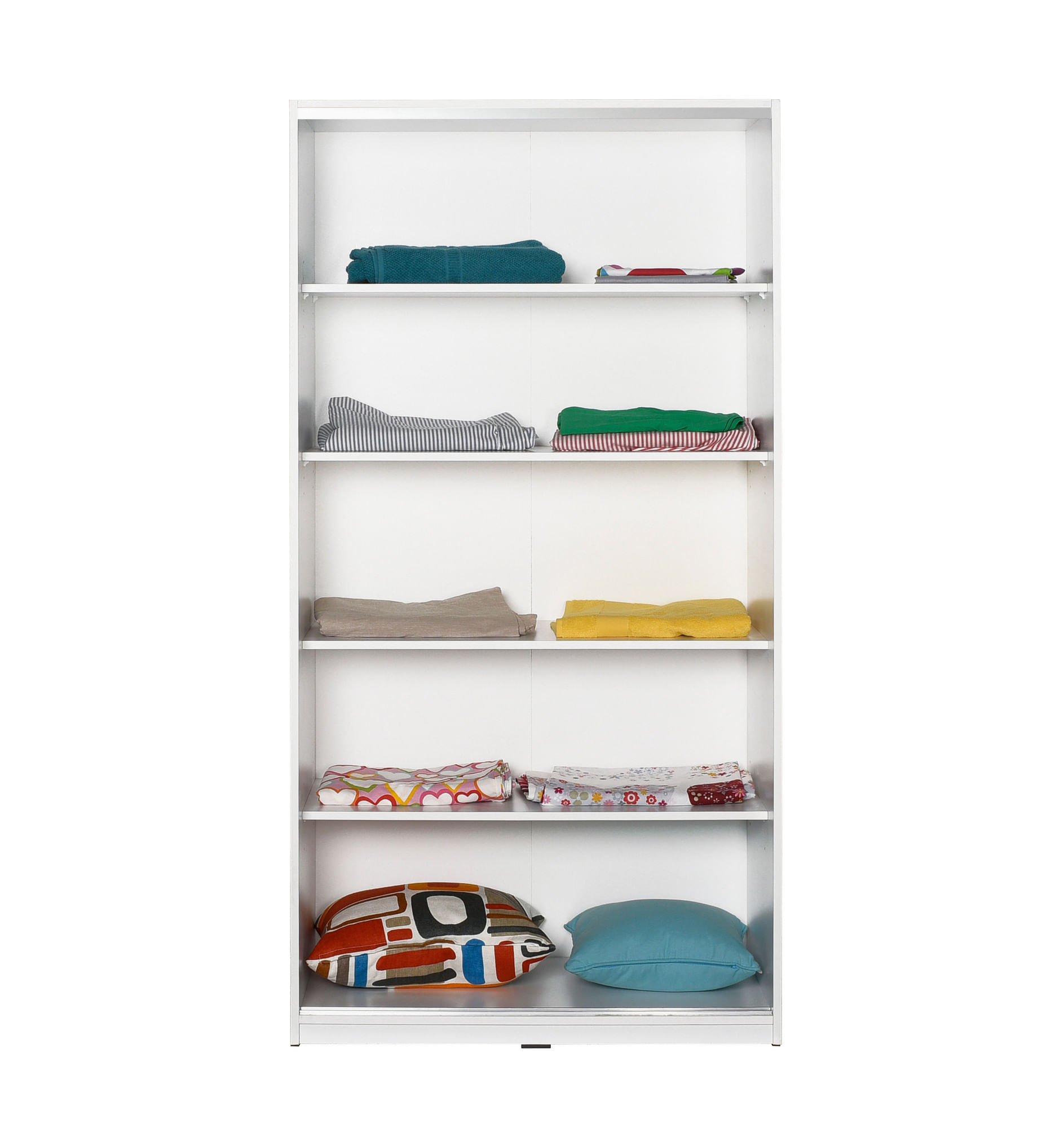 Dulap cu usi glisante, Hanah Home, panou aglomerat melaminat, alb, 94x52x182 cm — imaginea 3
