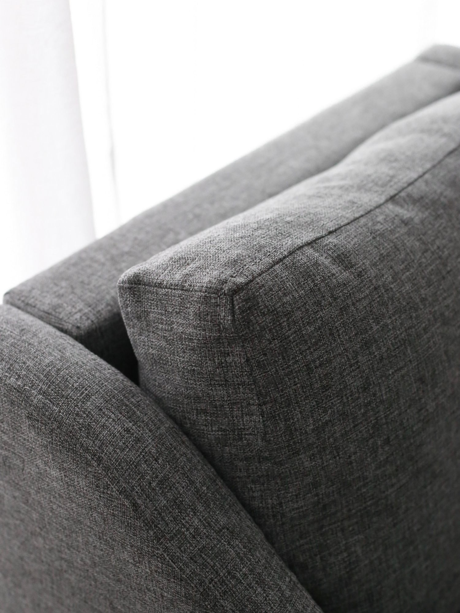 Canapea 3 locuri, Atelier Del Sofa, lemn de carpen, in, gri, 196x93x82 cm — imaginea 4