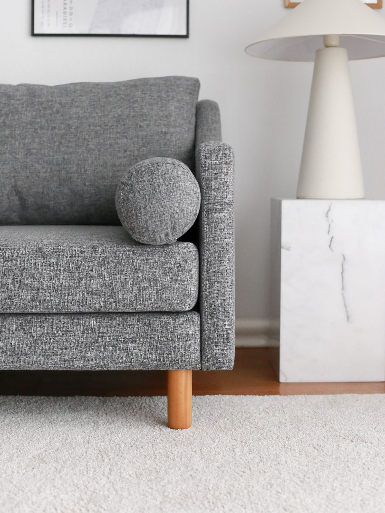 Canapea 3 locuri, Atelier Del Sofa, lemn de carpen, in, gri, 196x93x82 cm — imaginea 5
