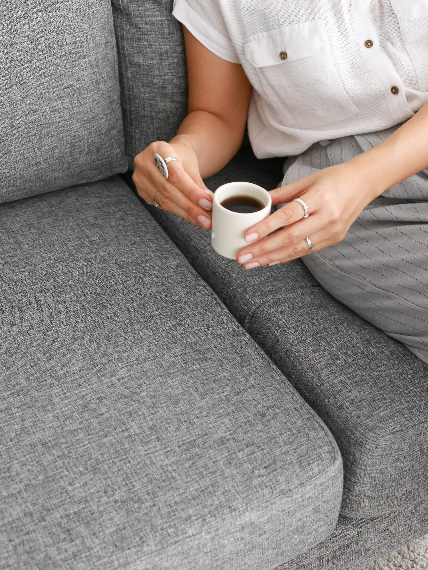 Canapea 3 locuri, Atelier Del Sofa, lemn de carpen, in, gri, 196x93x82 cm — imaginea 10