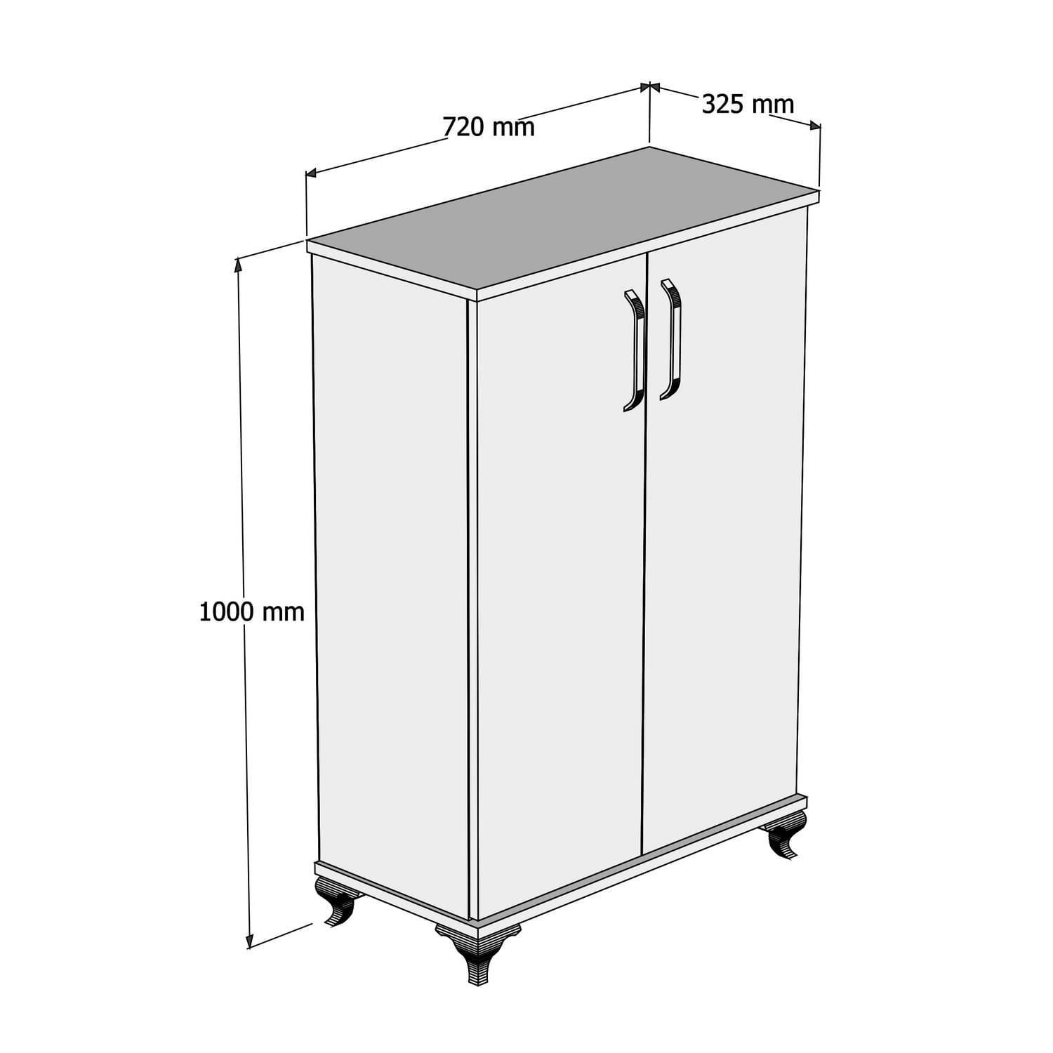 Dulap pantofi, Hanah Home, pal melaminat, alb, 72x32.5x100 cm