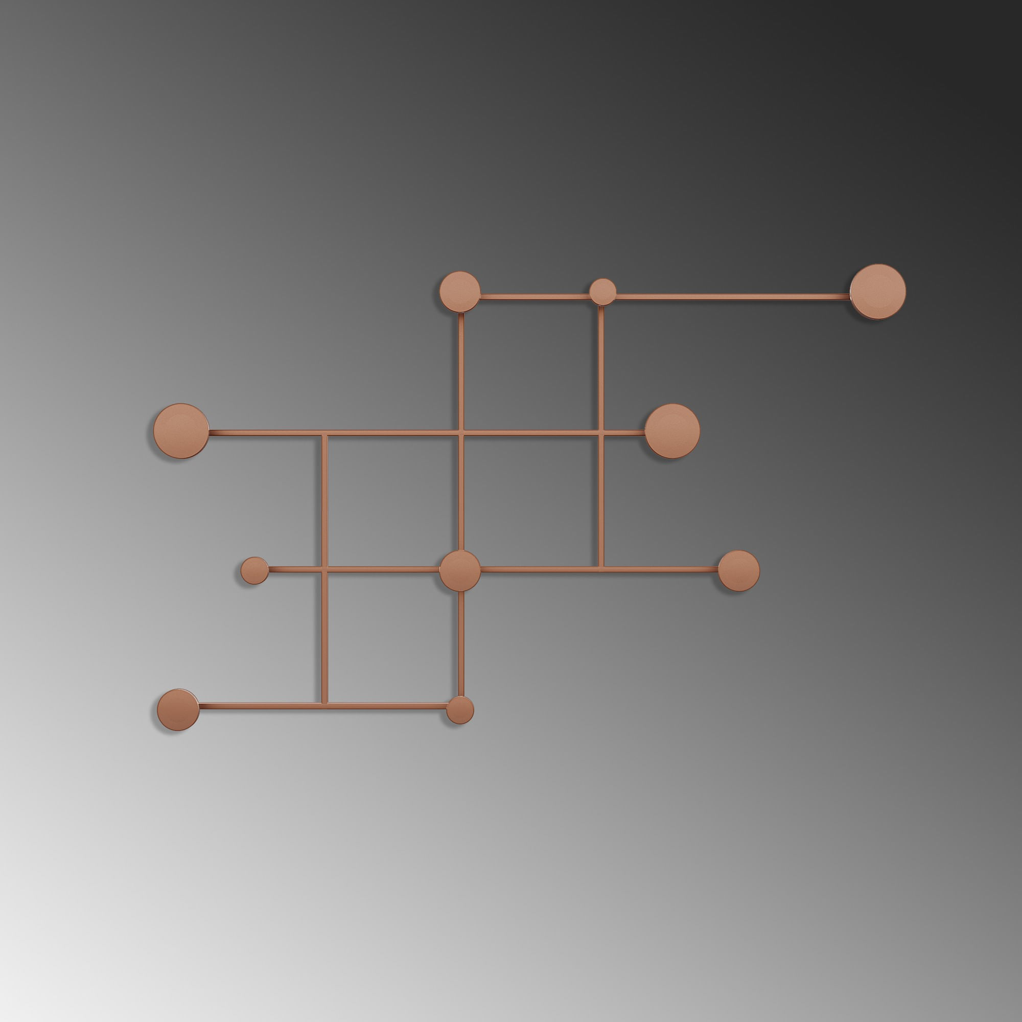 Cuiere de perete, Wallxpert, metal, cupru, 112x64x10 cm — imaginea 3