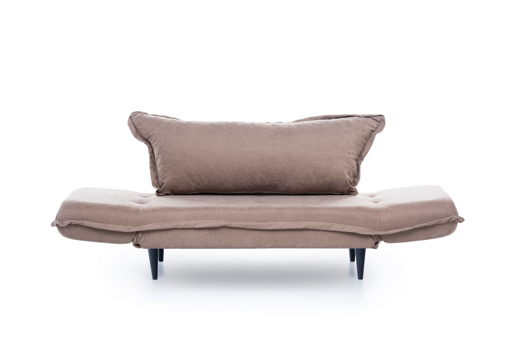 Canapea extensibila, Hanah Home, structura metalica, stofa in, mink, 200x70 cm — imaginea 2