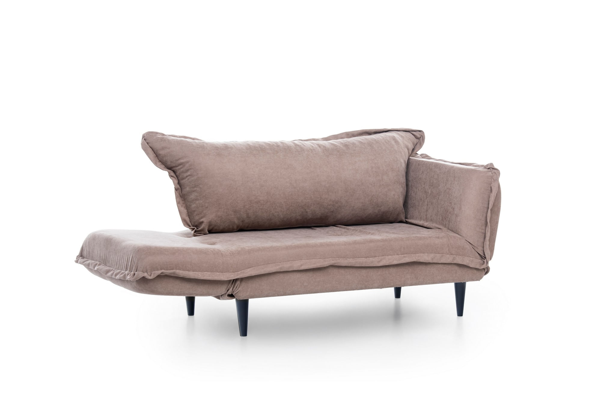 Canapea extensibila, Hanah Home, structura metalica, stofa in, mink, 200x70 cm — imaginea 7