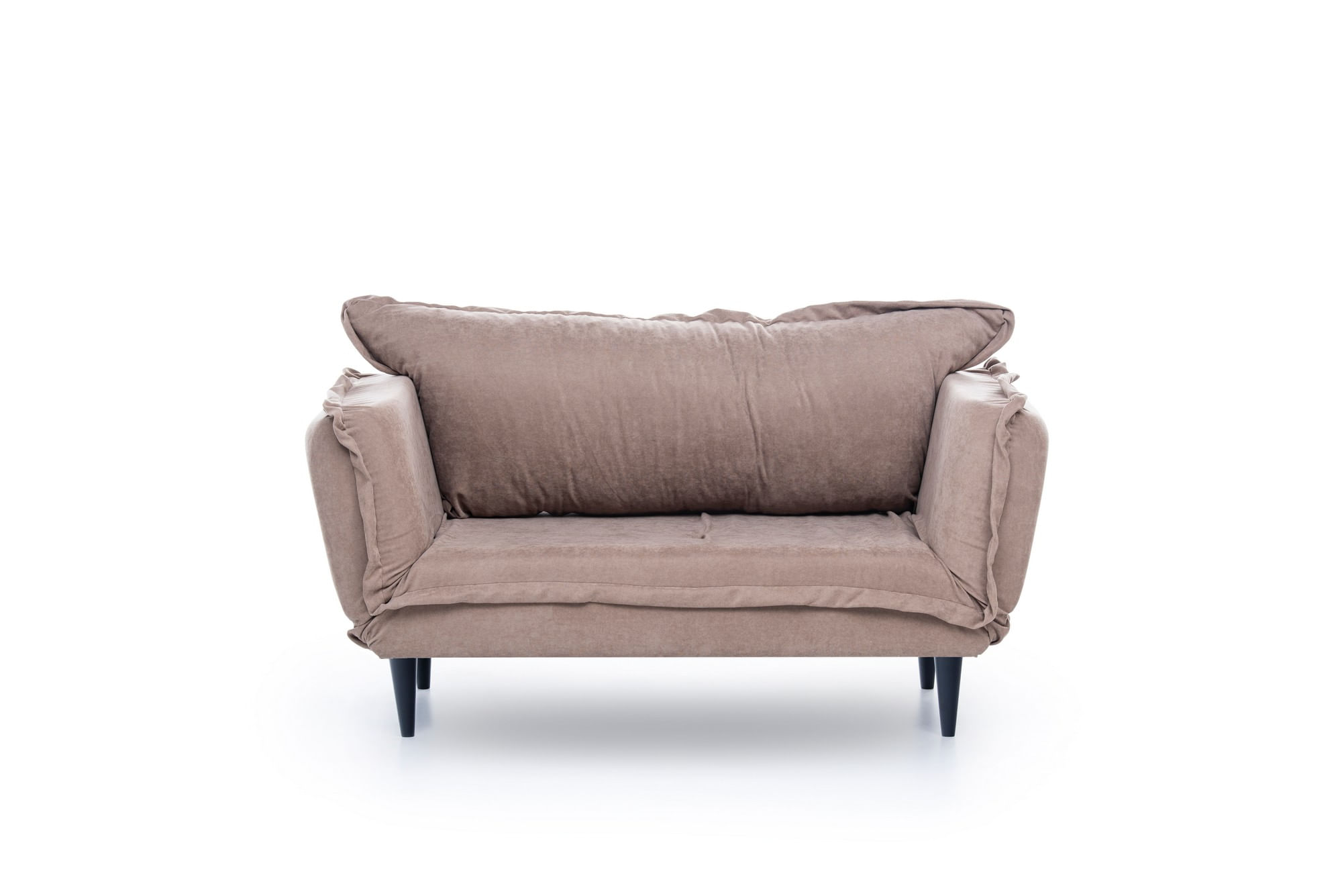 Canapea extensibila, Hanah Home, structura metalica, stofa in, mink, 200x70 cm — imaginea 9