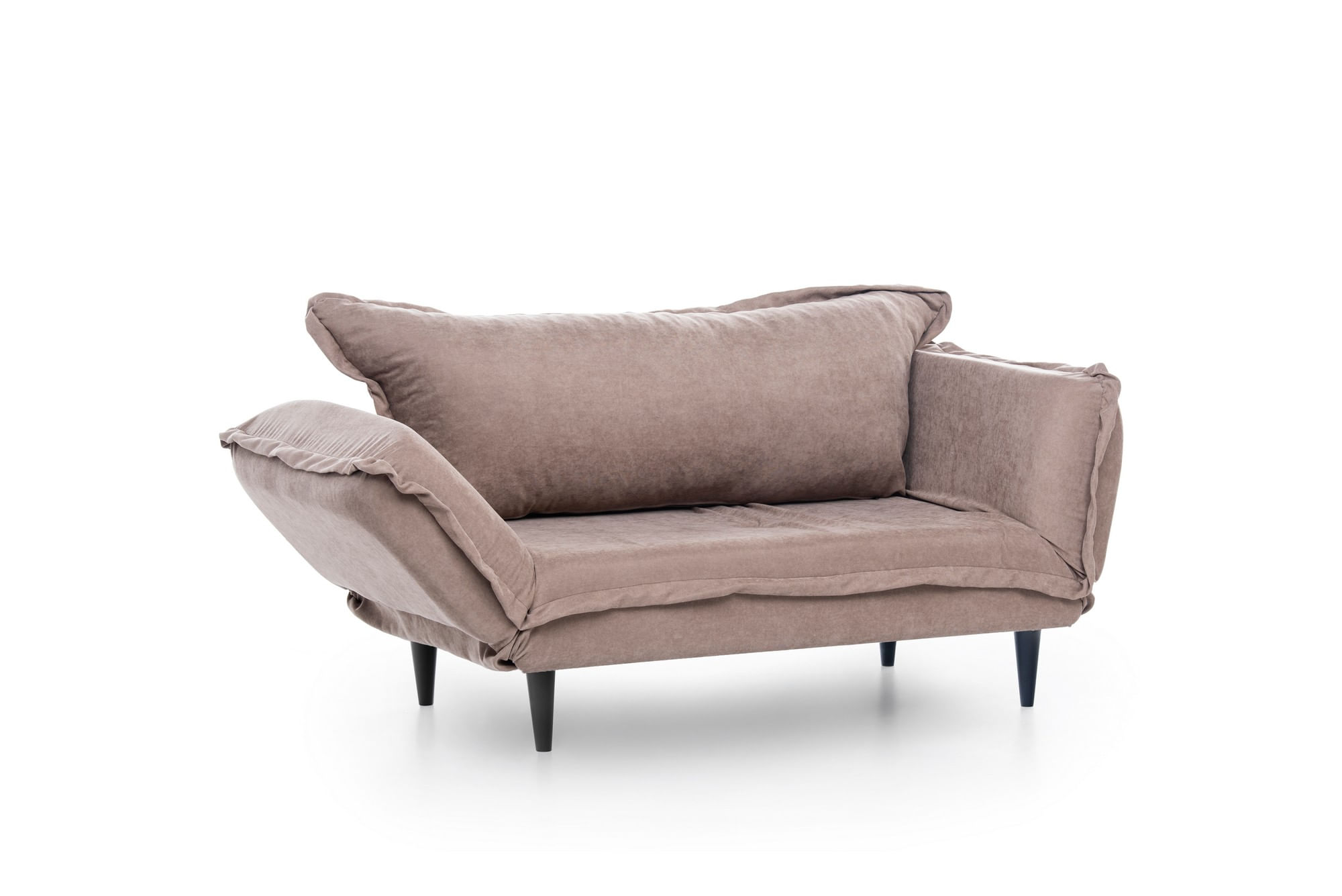 Canapea extensibila, Hanah Home, structura metalica, stofa in, mink, 200x70 cm — imaginea 11