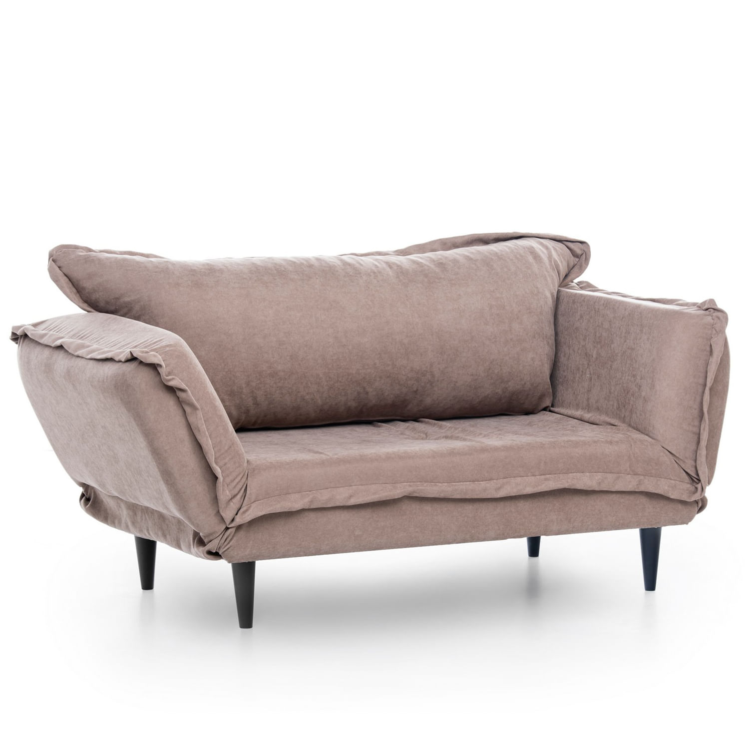 Canapea extensibila, Hanah Home, structura metalica, stofa in, mink, 200x70 cm — imaginea 12