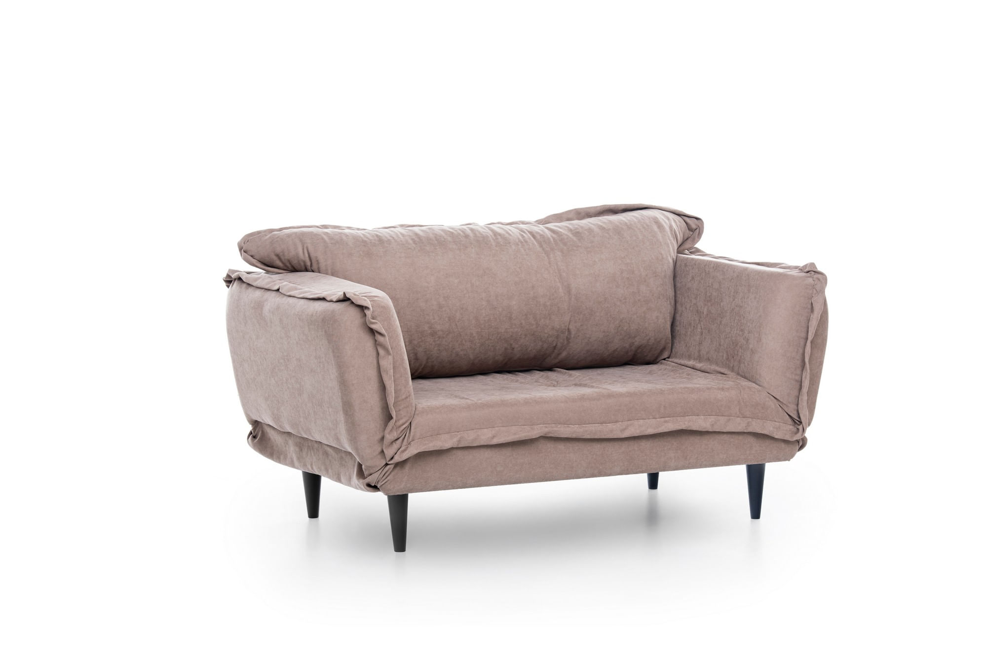 Canapea extensibila, Hanah Home, structura metalica, stofa in, mink, 200x70 cm — imaginea 14