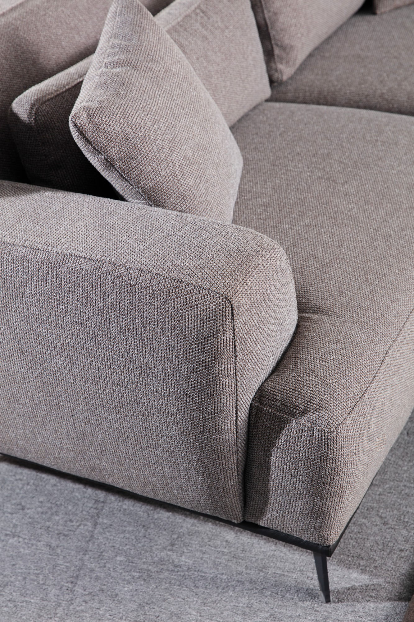 Canapea 3 locuri, Atelier Del Sofa, material textil, maro si gri, 240x100x75 cm — imaginea 8