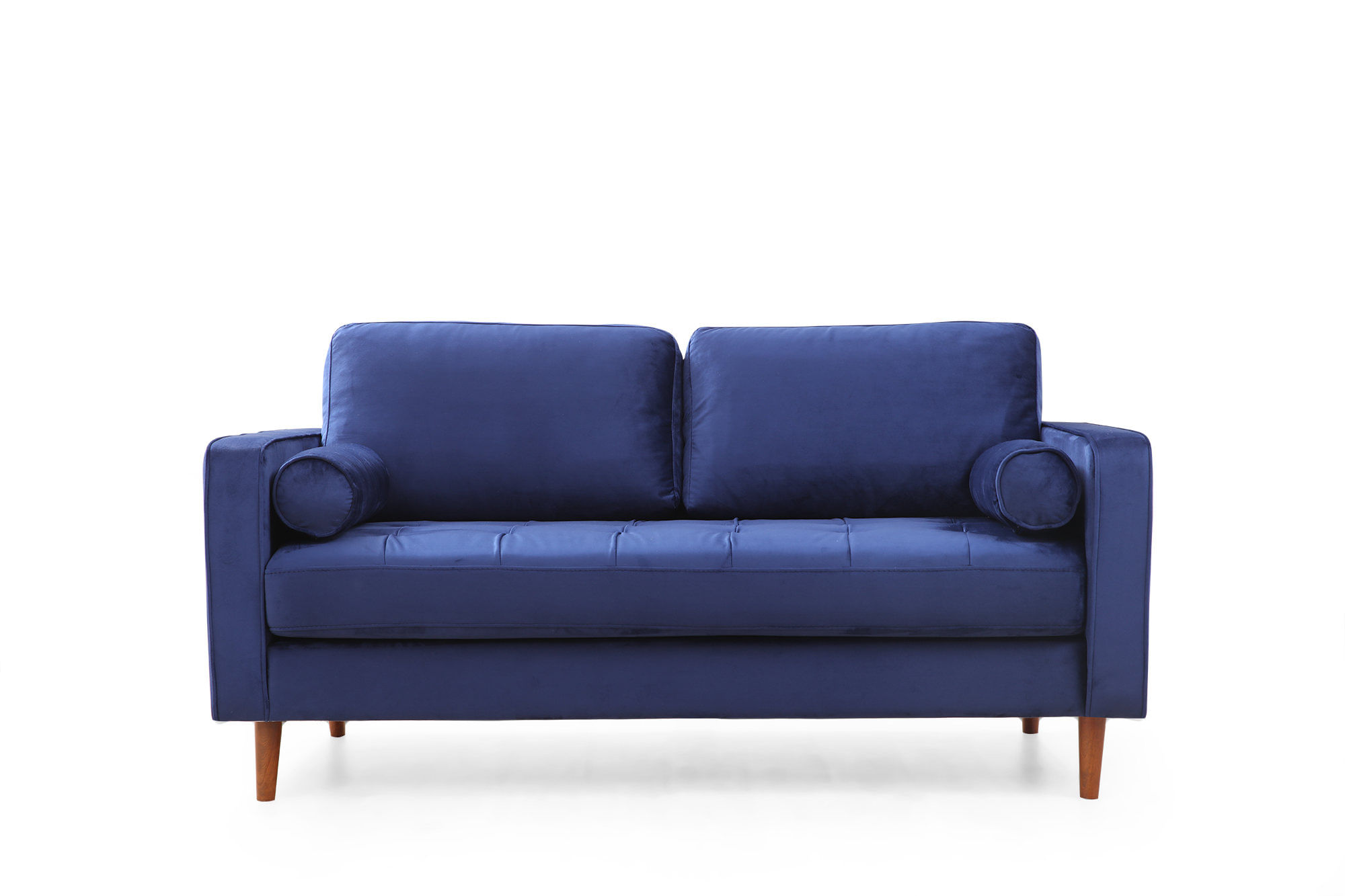 Canapea 2 locuri, Atelier Del Sofa, lemn fag si panouri aglomerate, albastru marin, 175x90x70 cm — imaginea 5