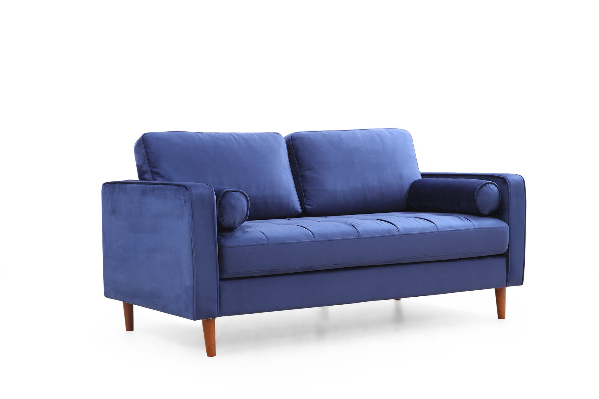 Canapea 2 locuri, Atelier Del Sofa, lemn fag si panouri aglomerate, albastru marin, 175x90x70 cm — imaginea 7