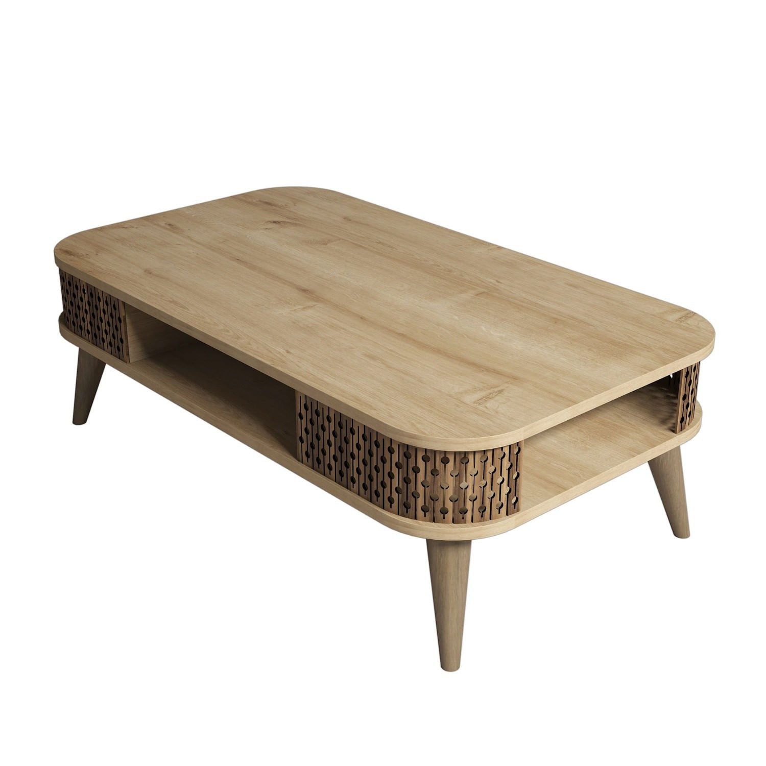 Masuta de cafea, Hanah Home, pal melaminat, stejar, 105x60x34.6 cm, 845HCT2831