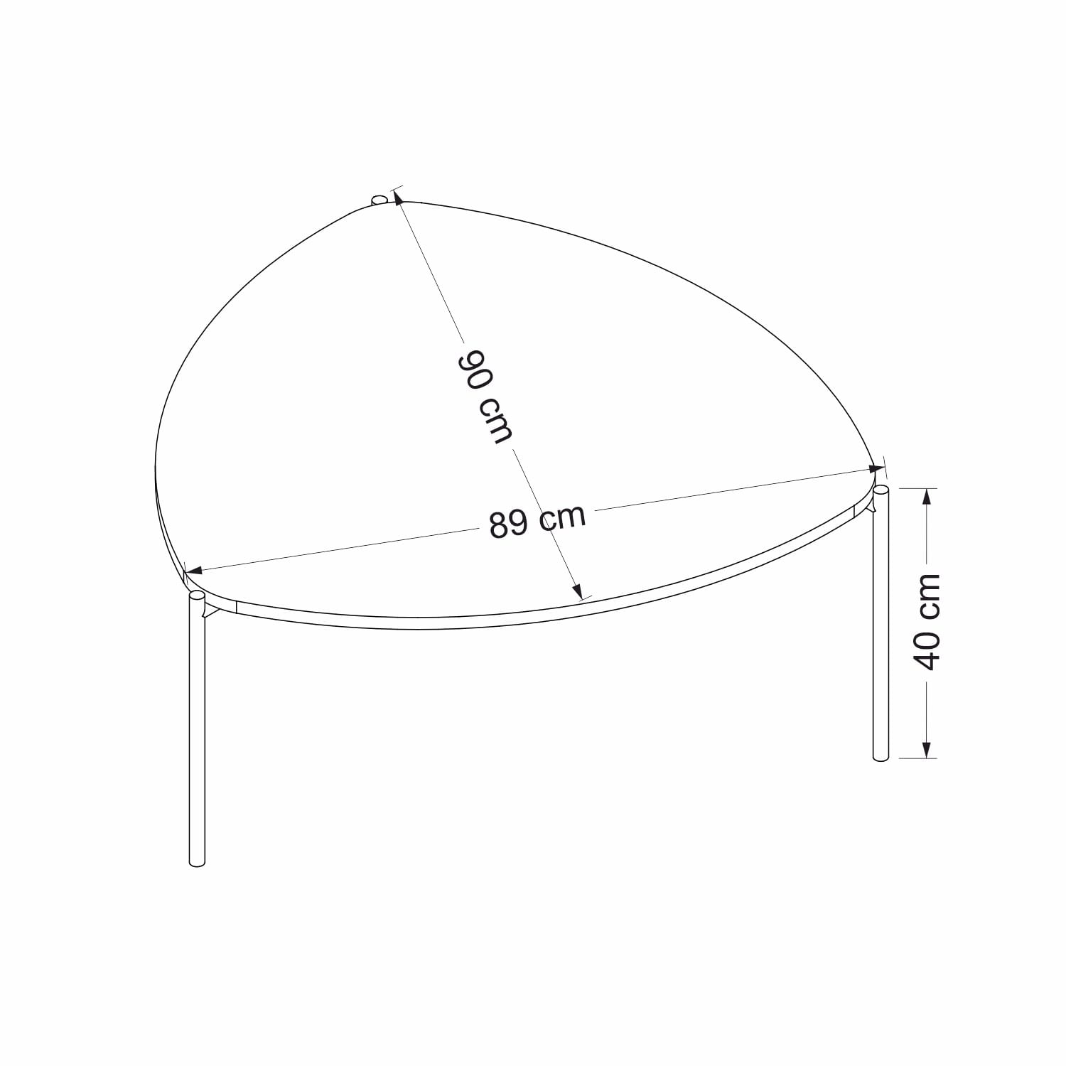 Masuta de cafea, Hanah Home, pal melaminat, nuc, 90x40x89 cm — imaginea 5