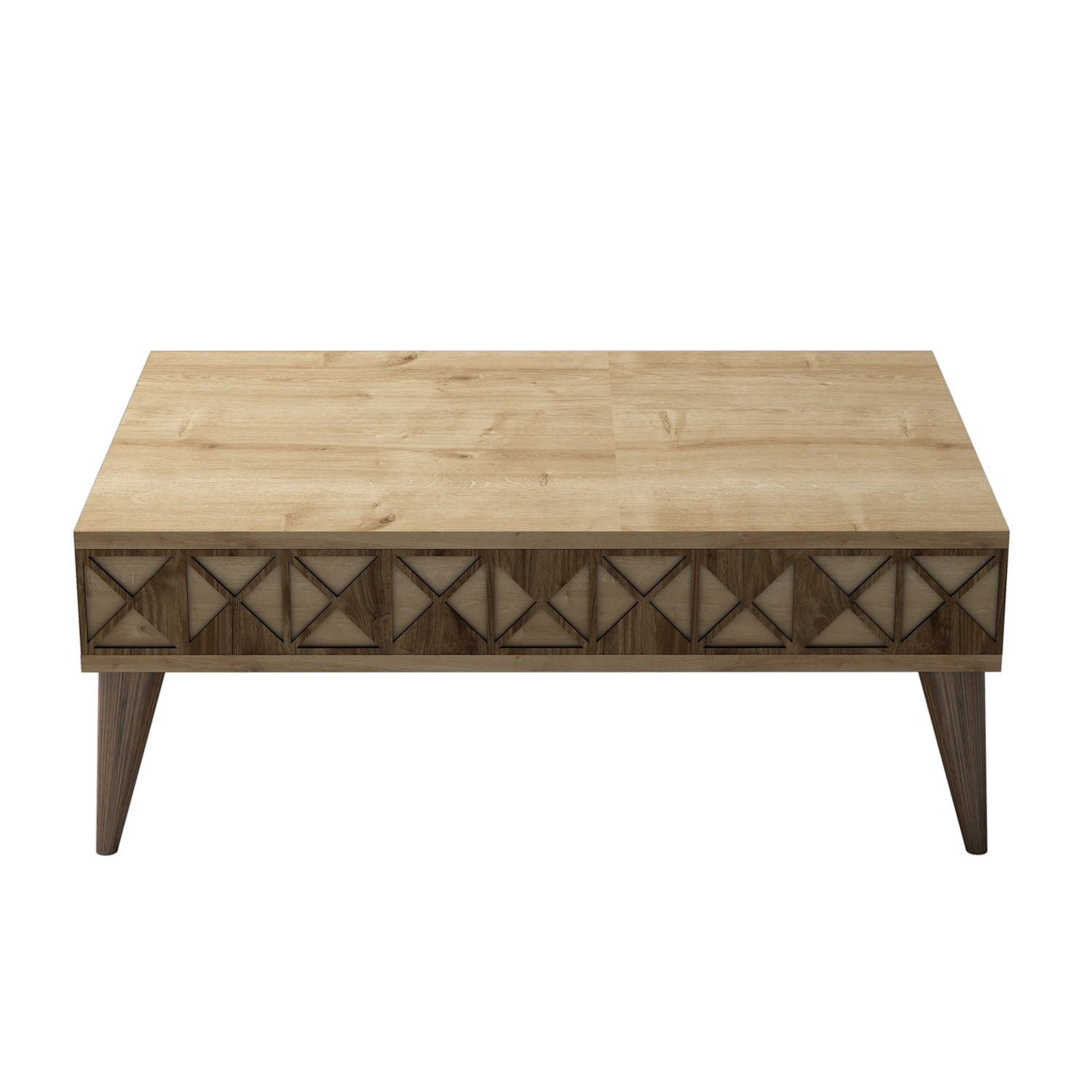 Masuta de cafea, Hanah Home, pal melaminat, stejar, 90x60x34.6 cm, 845HCT2870 — imaginea 2