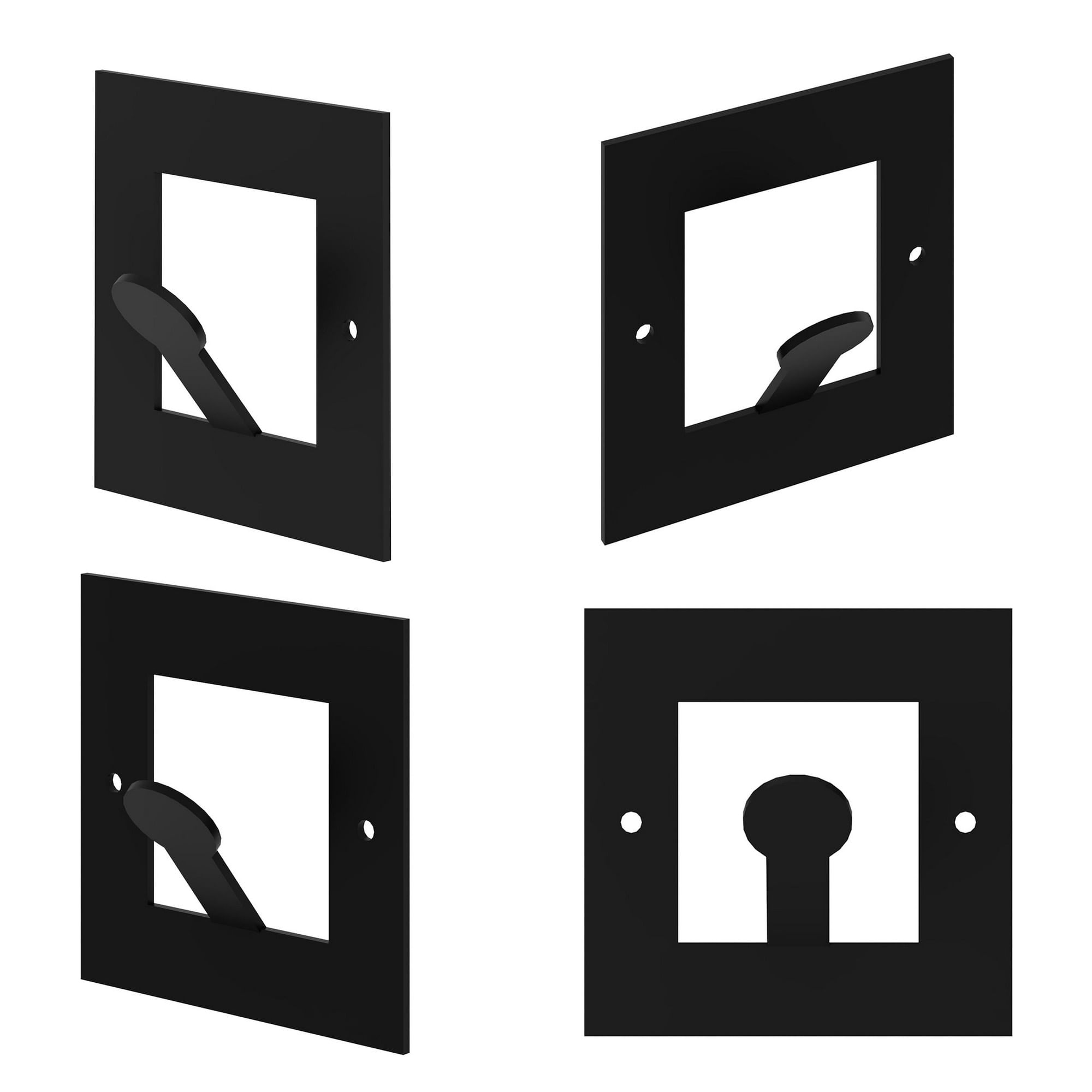 Cuier, Wallxpert, metal, negru, 8.2x8.2x3 cm — imaginea 8