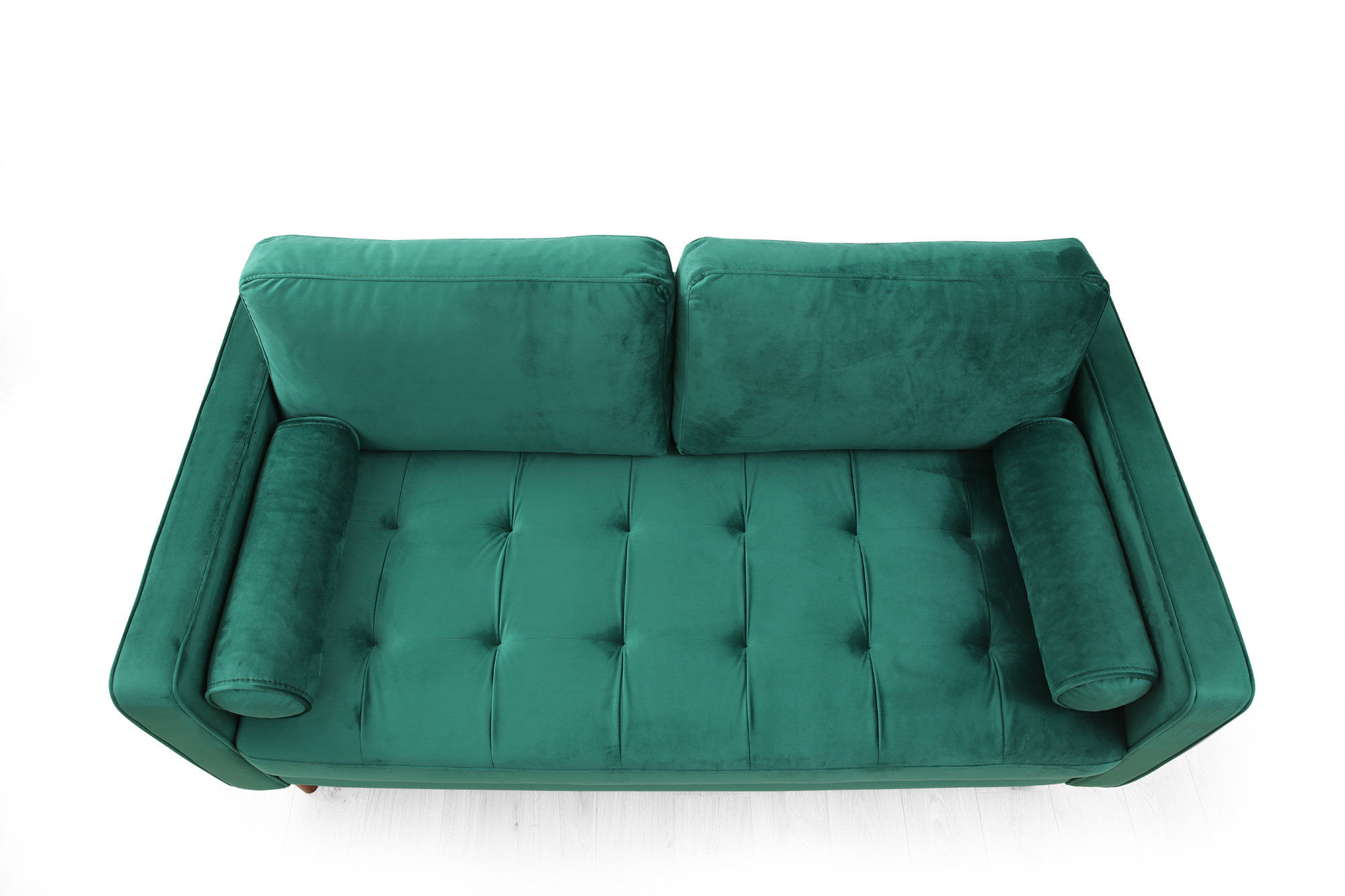 Canapea 2 locuri, Atelier Del Sofa, lemn fag si pal, verde, 175x90x70 cm — imaginea 5