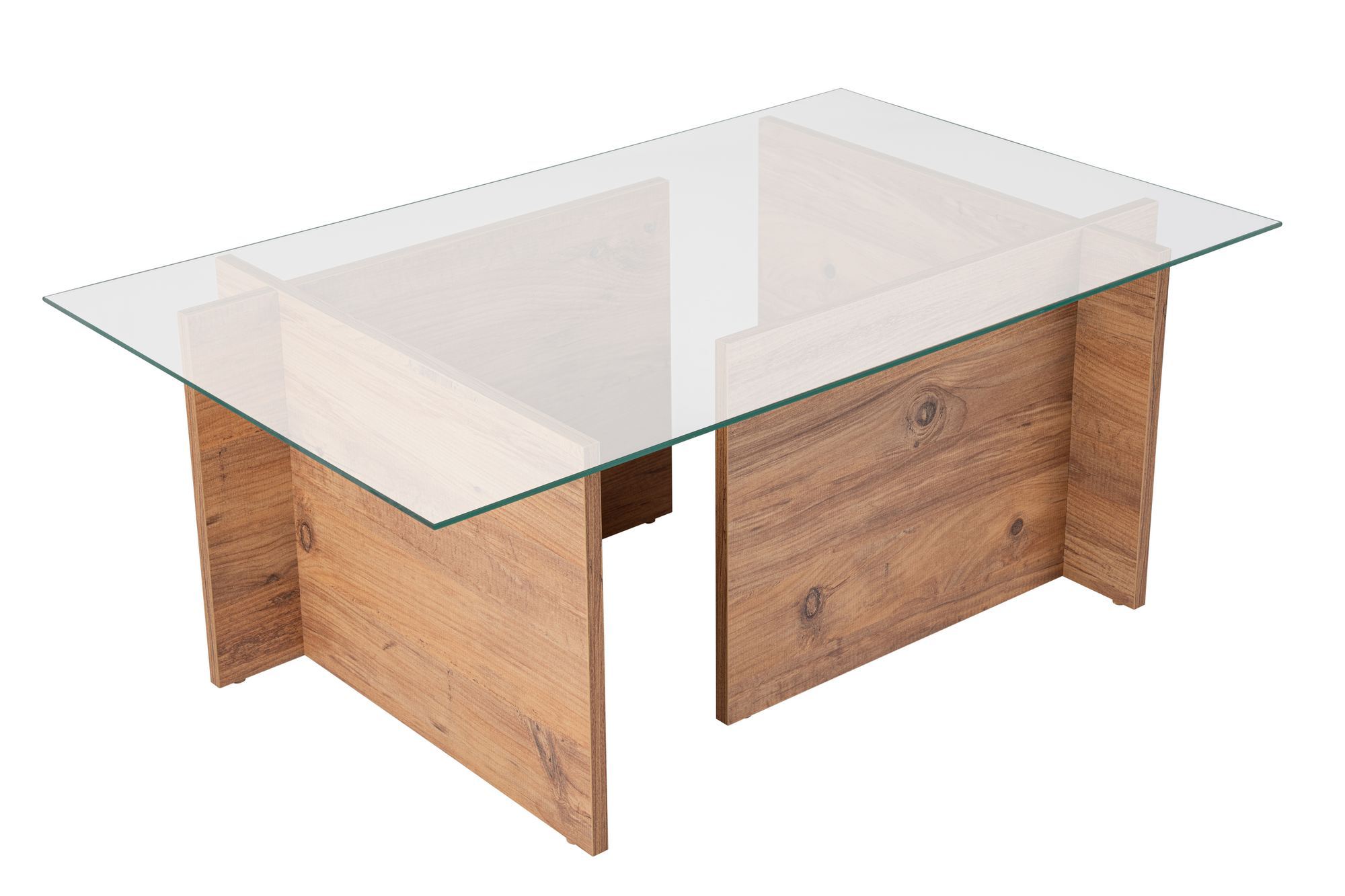 Masa de cafea, Hanah Home, melamina, pin atlantic, 105x65x40 cm — imaginea 2