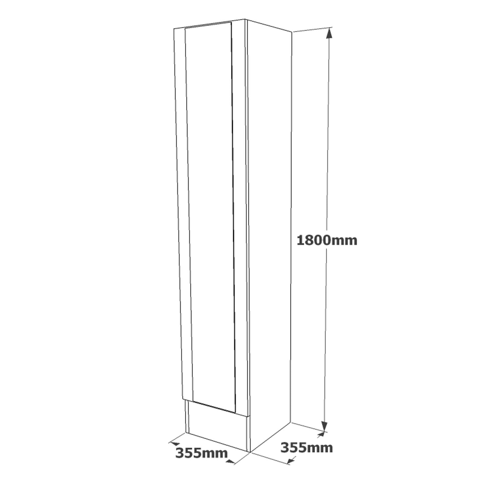 Cuier, Hanah Home, pal melaminat, pin atlantic, 35.5x35.5x180 cm