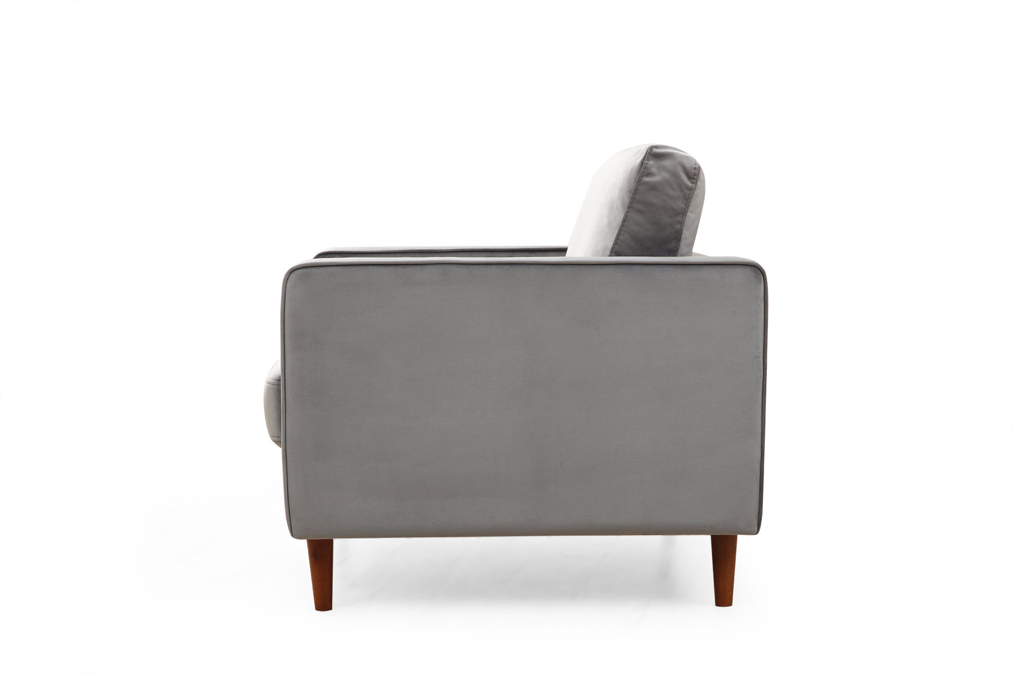 Fotoliu, Hanah Home, lemn de fag, gri deschis, 105x85x90 cm — imaginea 3
