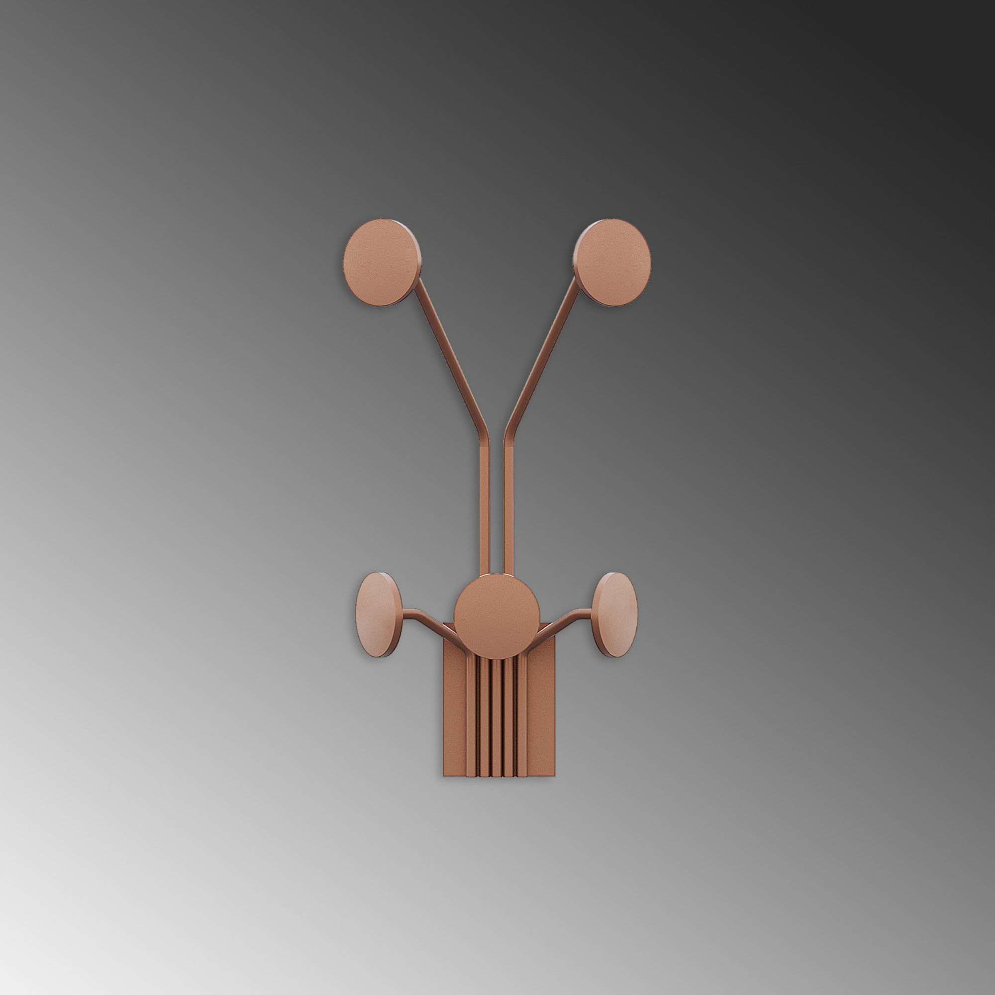 Cuiere de perete, Wallxpert, metal, cupru, 24x16x40 cm — imaginea 2