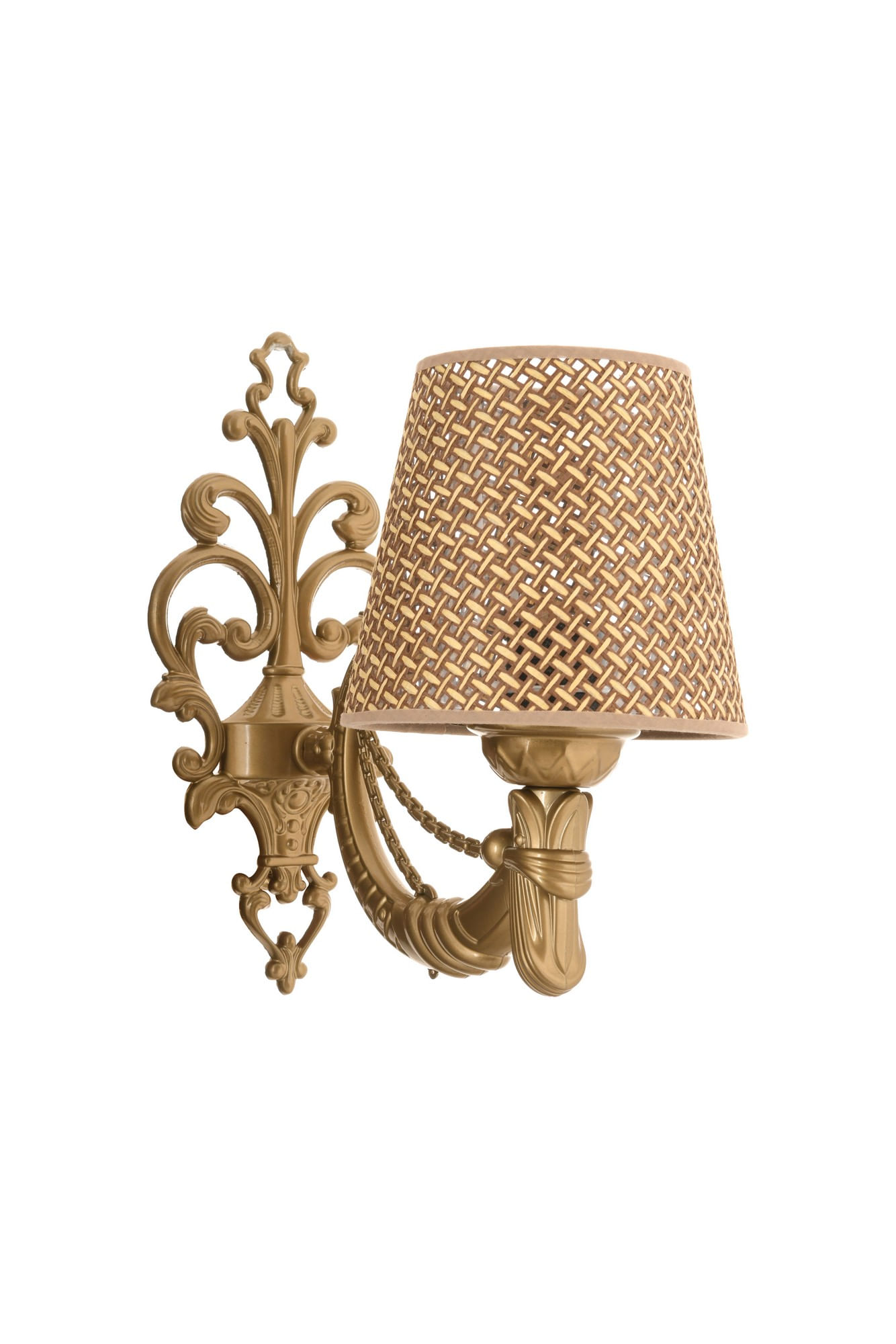 Aplica, Opviq, metal, natural auriu, 24x26 cm, 390FLH2350