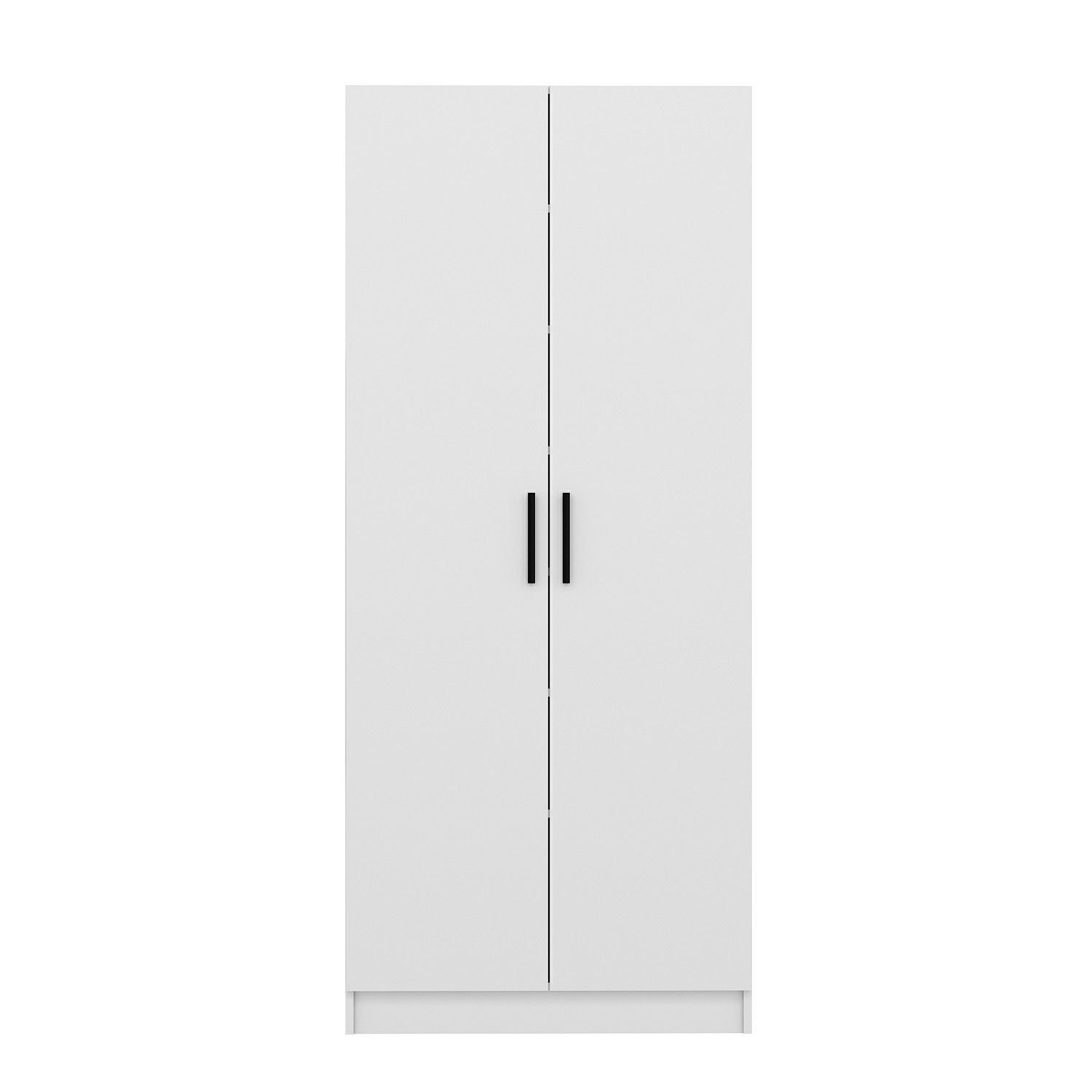 Cuier, Hanah Home, pal melaminat, alb, 90x35x210 cm — imaginea 2