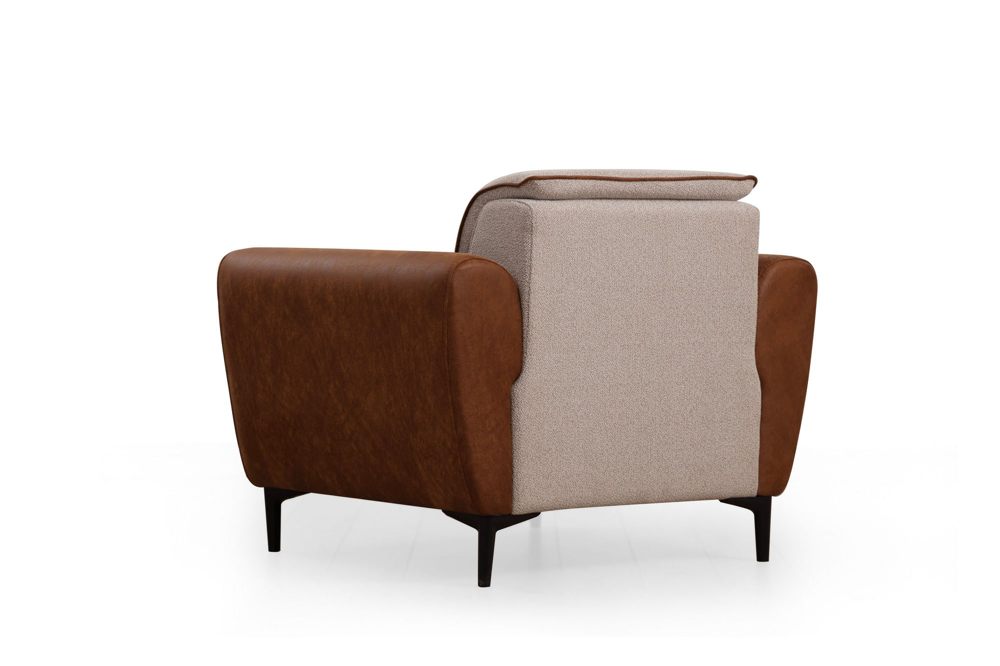 Fotoliu, Atelier Del Sofa, lemn de fag, bej si scorţişoara, 100x85x85 cm — imaginea 12