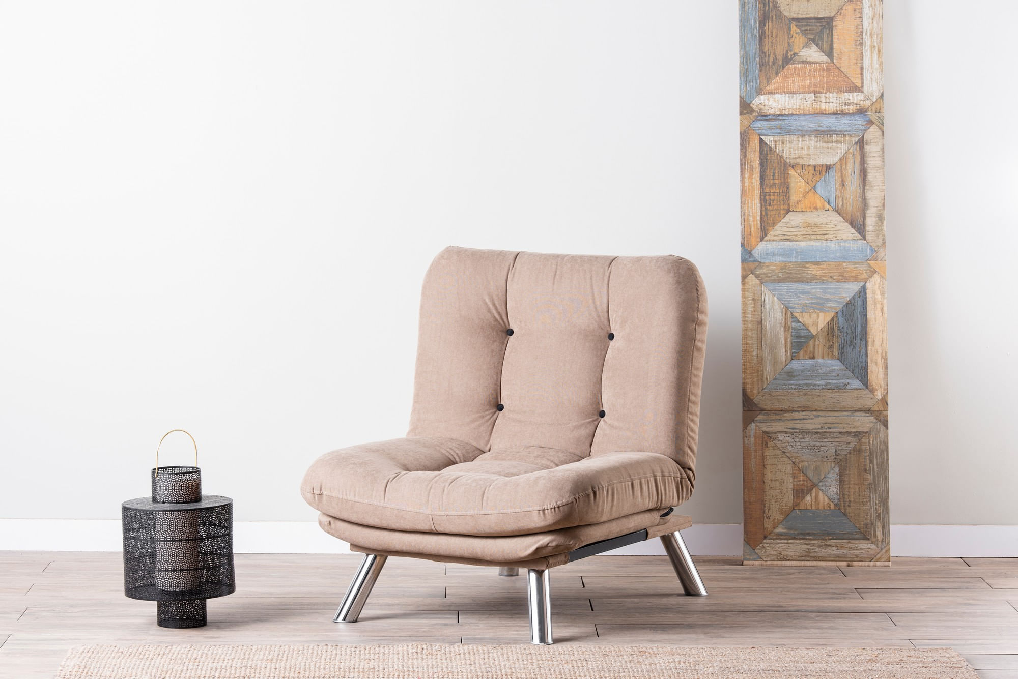 Fotoliu, Atelier Del Sofa, tesatura moale, mink, 88x90x105 cm — imaginea 8
