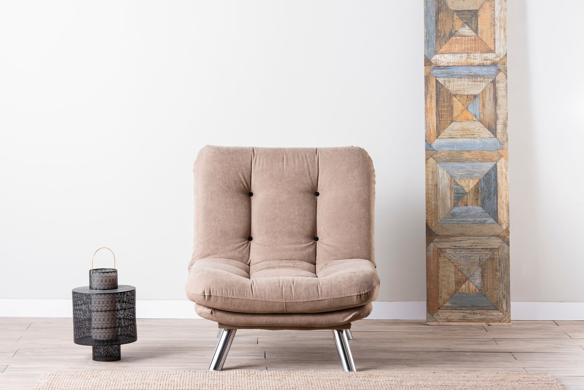 Fotoliu, Atelier Del Sofa, tesatura moale, mink, 88x90x105 cm — imaginea 9