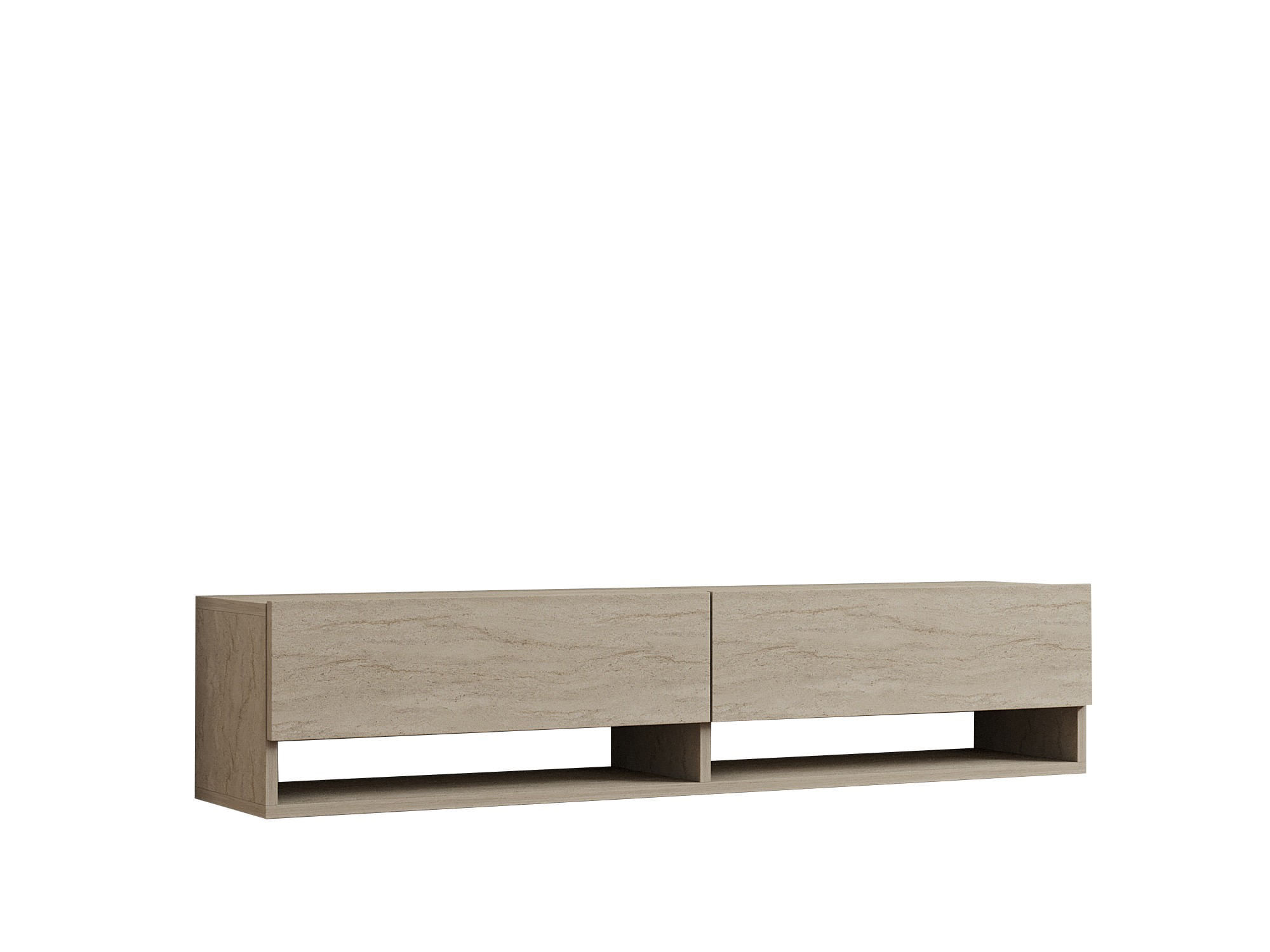 Comoda tv, Hanah Home, pal melaminat, travertin, 141x31x30 cm