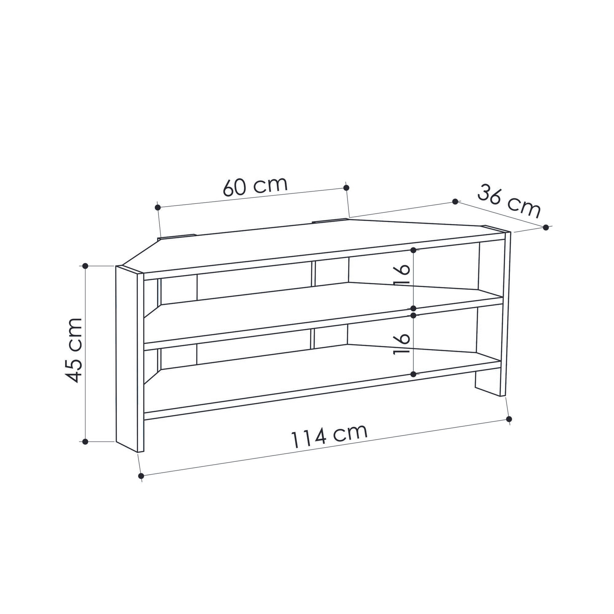 Comoda tv, Hanah Home, pal melaminat, stejar, 114x45x36 cm — imaginea 3