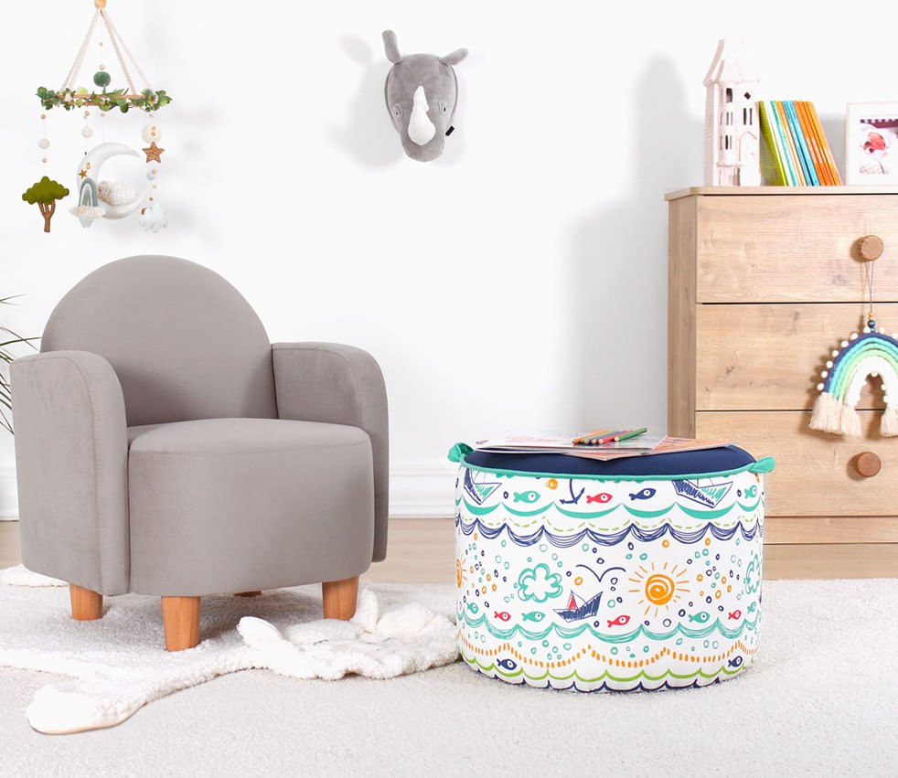 Fotoliu copii, Atelier Del Sofa, 100% microfibra, multicolor, 44x44x30 cm — imaginea 3