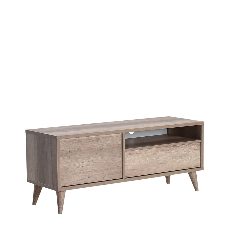Comoda tv, Hanah Home, pal melaminat, nuc deschis, 120x40x50 cm — imaginea 4