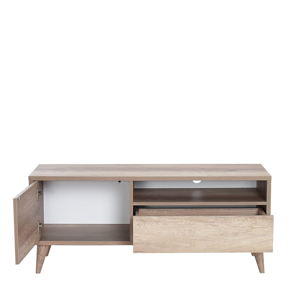 Comoda tv, Hanah Home, pal melaminat, nuc deschis, 120x40x50 cm — imaginea 5