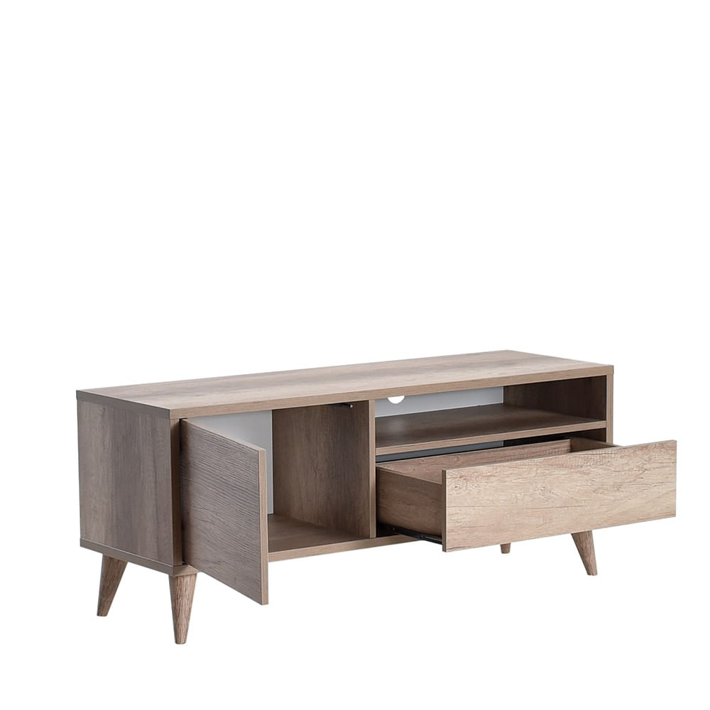 Comoda tv, Hanah Home, pal melaminat, nuc deschis, 120x40x50 cm — imaginea 6