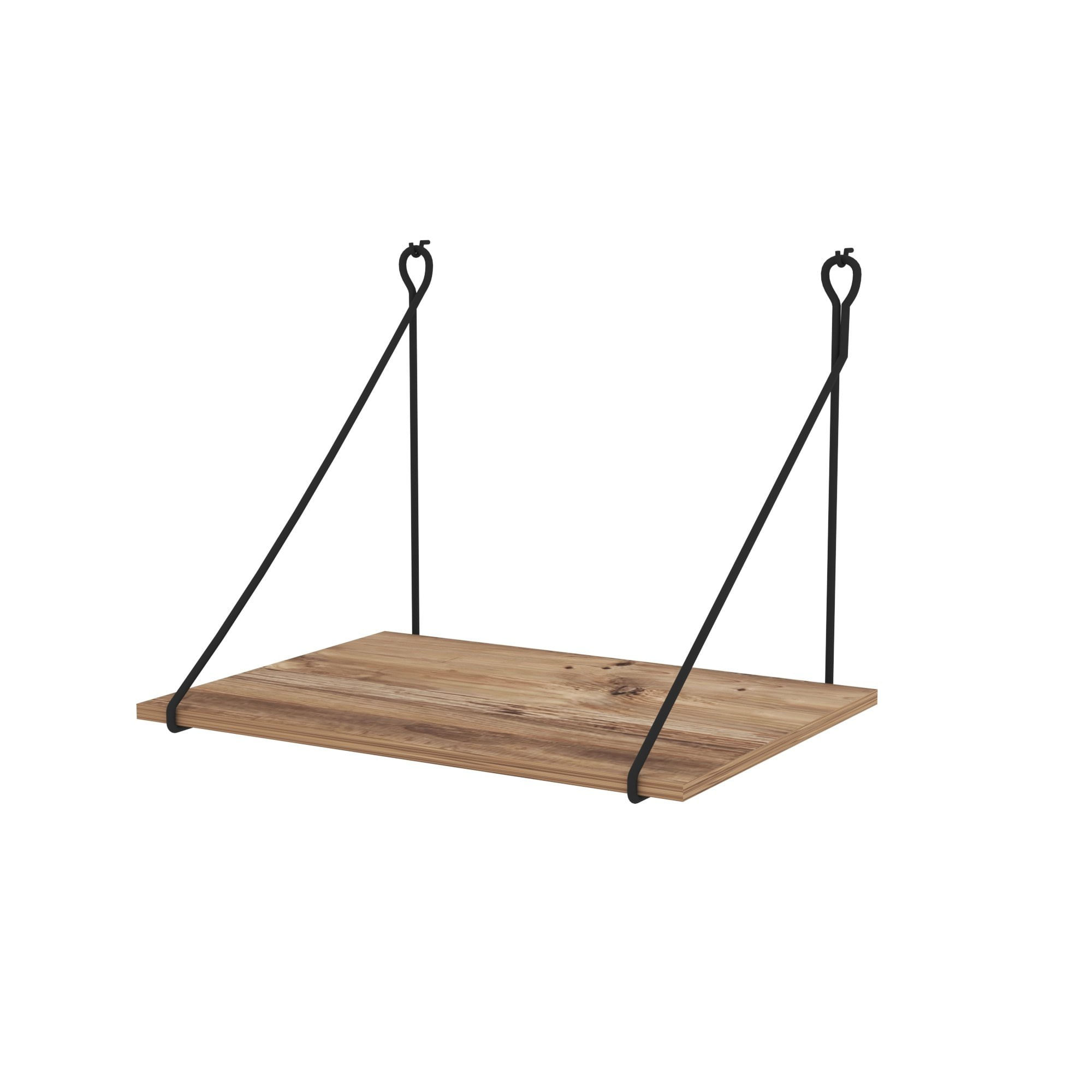 Birou de studiu, Hanah Home, panou de particule cu melamina, nuc si negru, 70x50x50 cm — imaginea 2