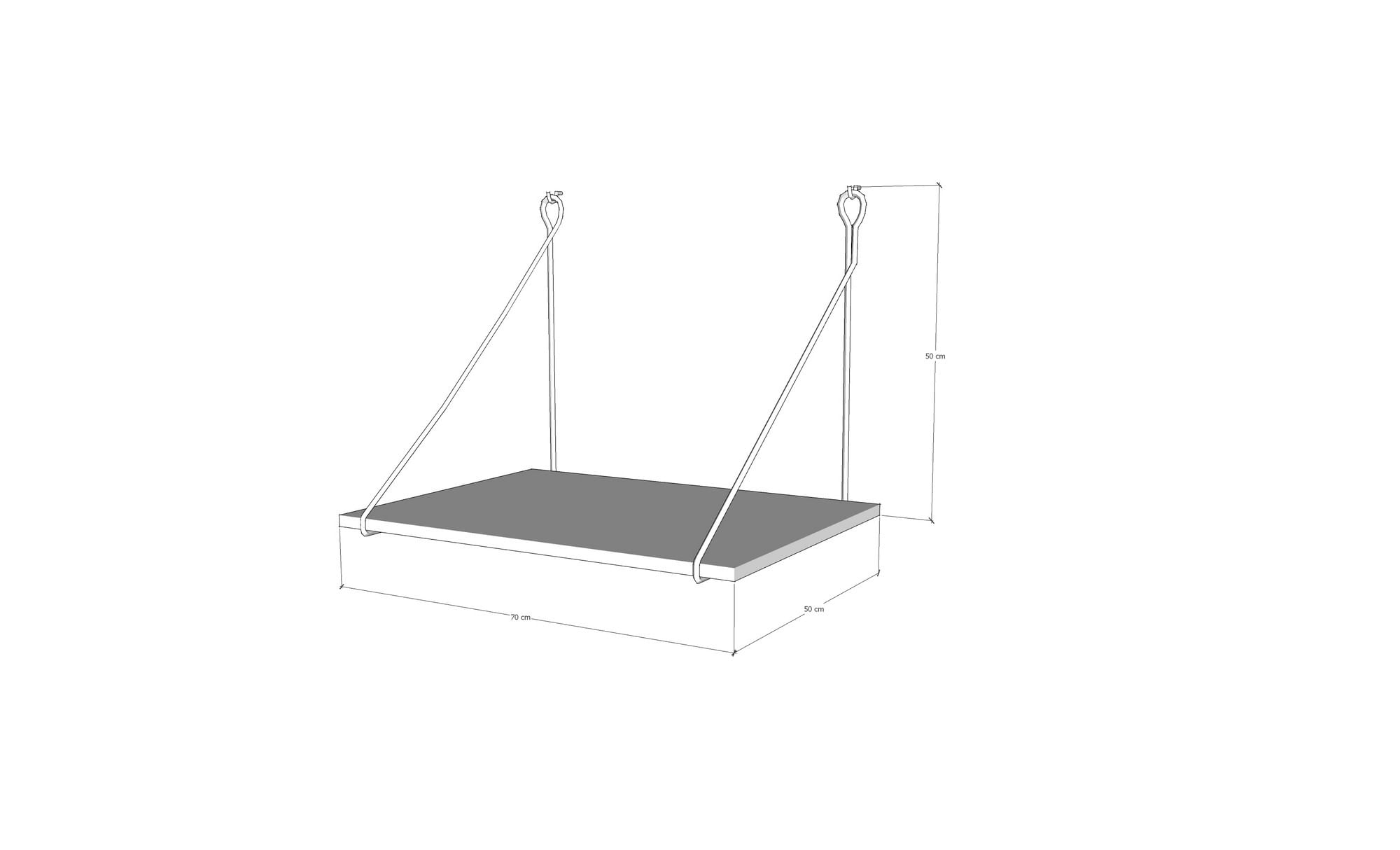 Birou de studiu, Hanah Home, panou de particule cu melamina, nuc si negru, 70x50x50 cm — imaginea 3