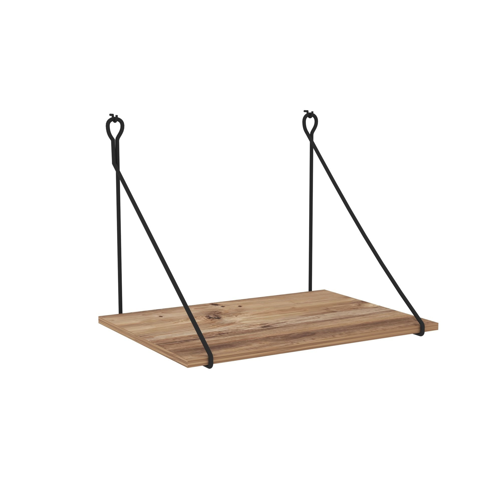 Birou de studiu, Hanah Home, panou de particule cu melamina, nuc si negru, 70x50x50 cm — imaginea 6