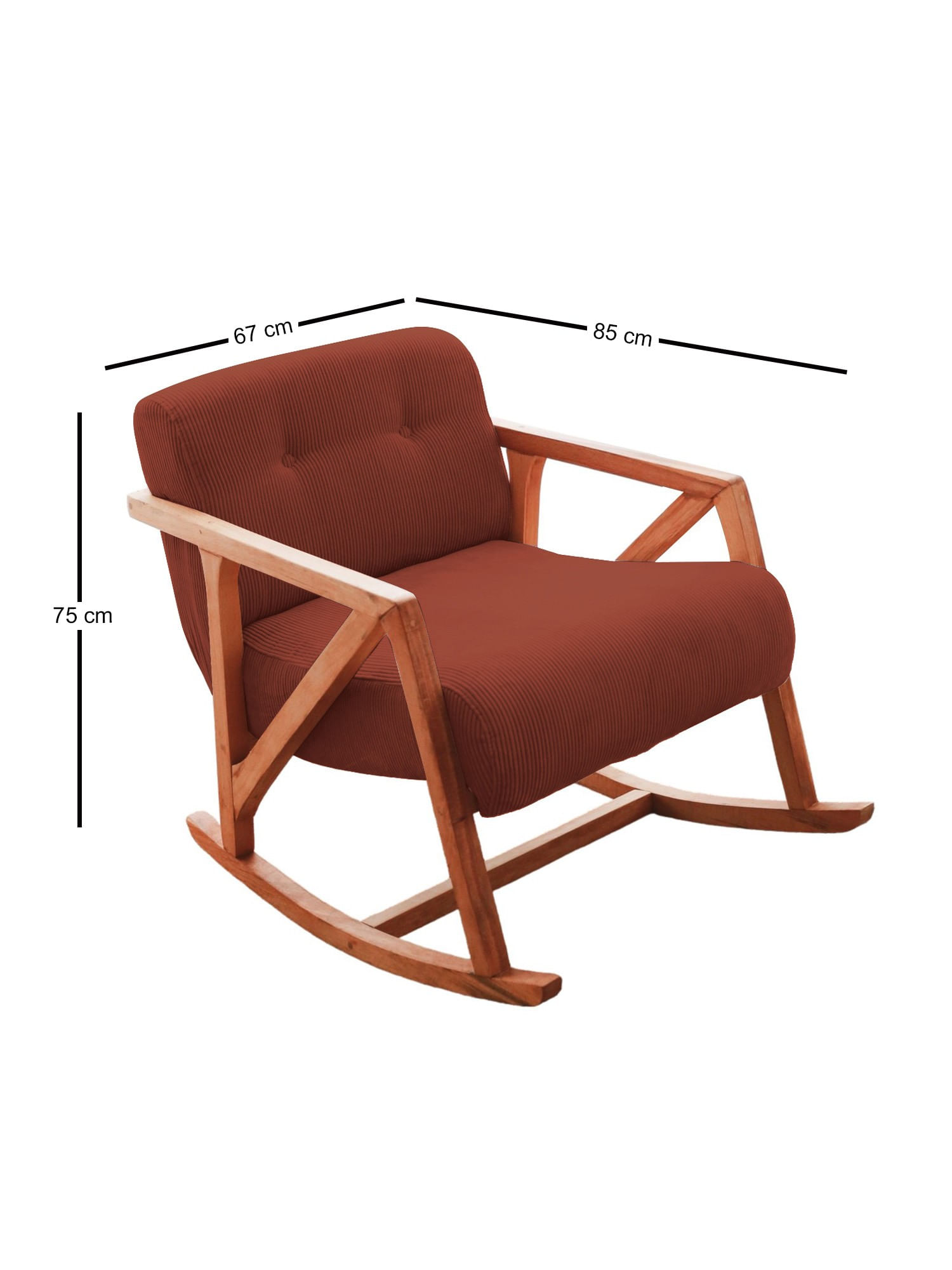 Fotoliu, Atelier Del Sofa, catifea, vermilion, 85x67x75 cm — imaginea 3