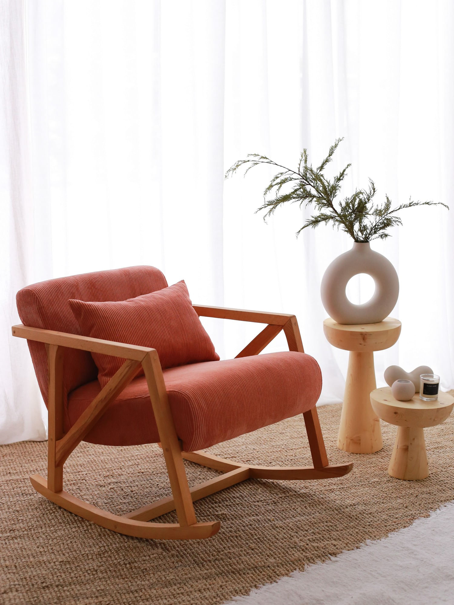 Fotoliu, Atelier Del Sofa, catifea, vermilion, 85x67x75 cm — imaginea 5
