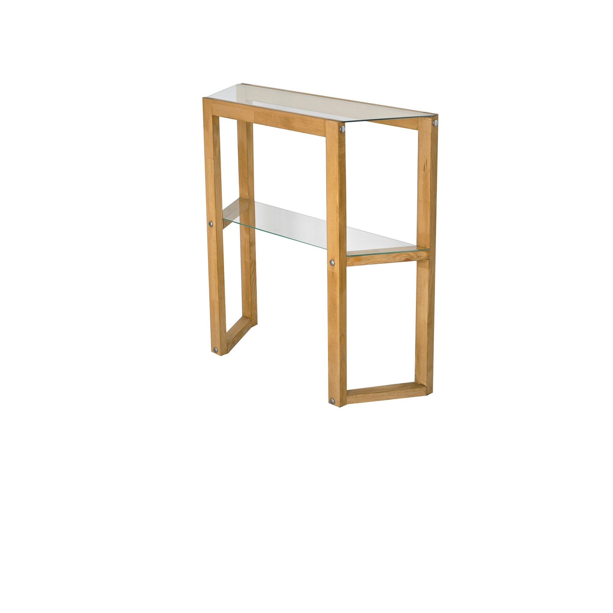 Comoda, Hanah Home, lemn masiv, stejar, 85x31x85 cm — imaginea 2