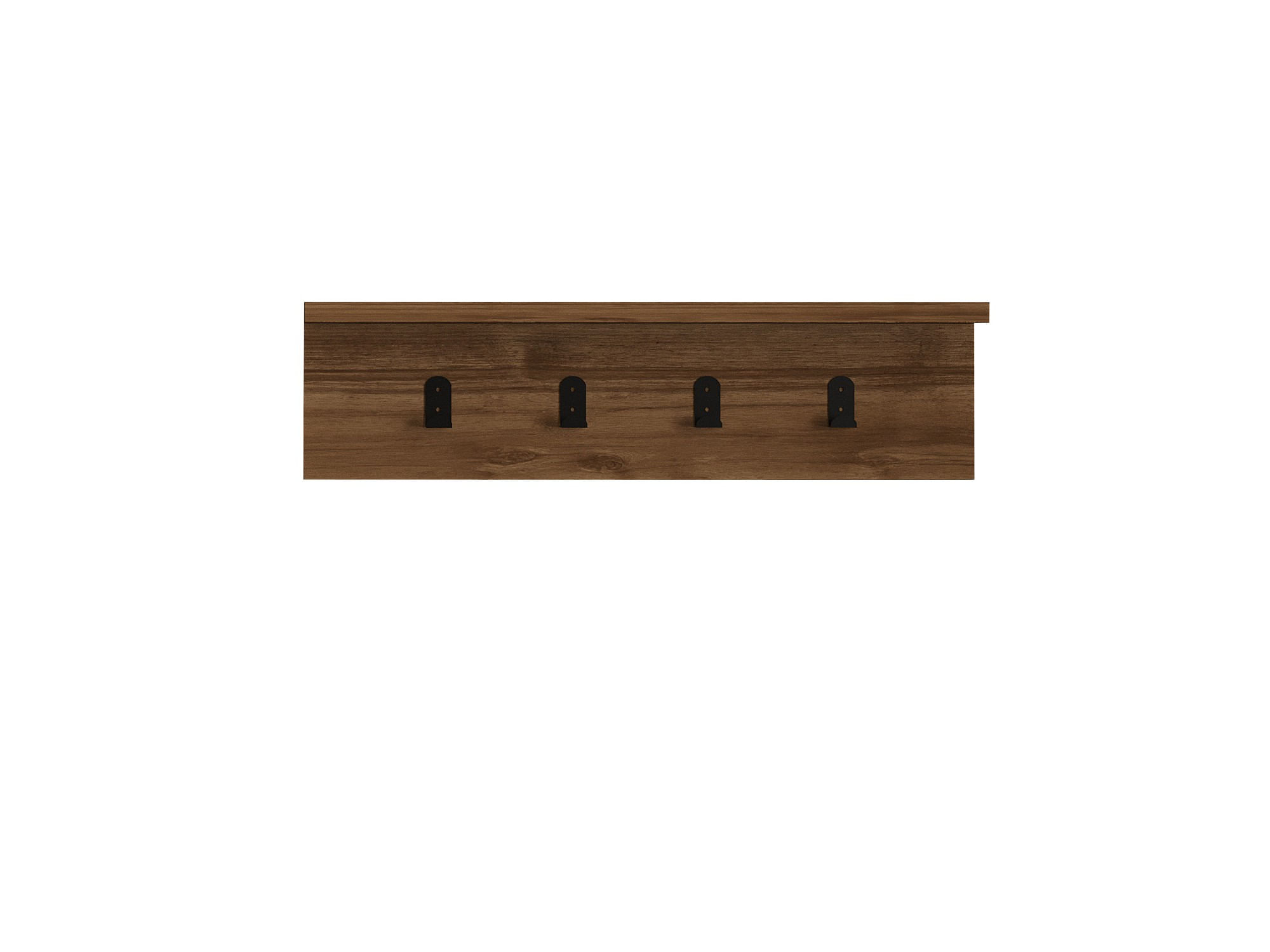 Cuier de perete, Hanah Home, panou aglomerat melaminat, nuc, 60x14.5x16.3 cm — imaginea 4