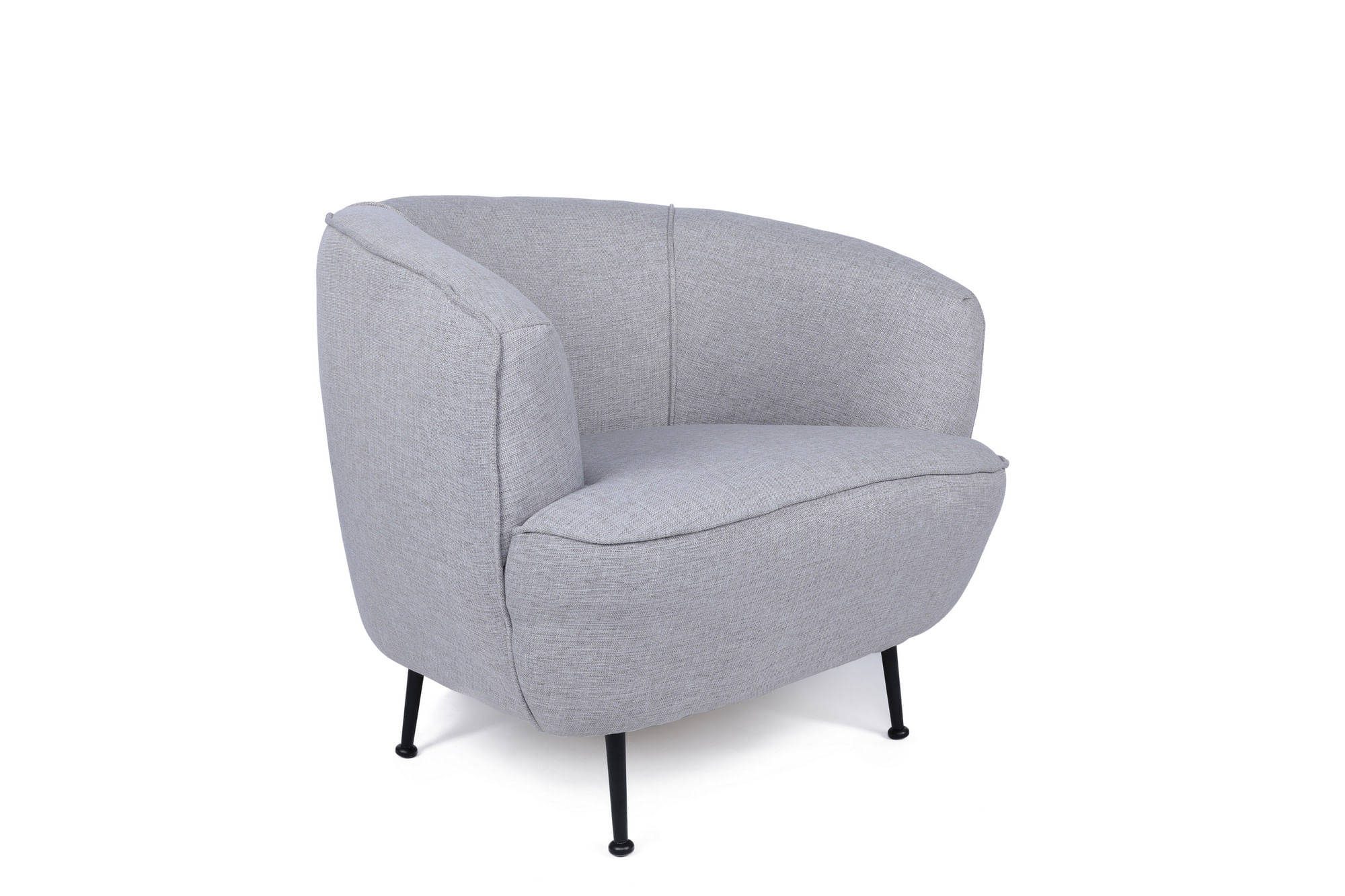 Fotoliu, Hanah Home, stofa tip in, gri deschis, 83x72x75 cm — imaginea 2